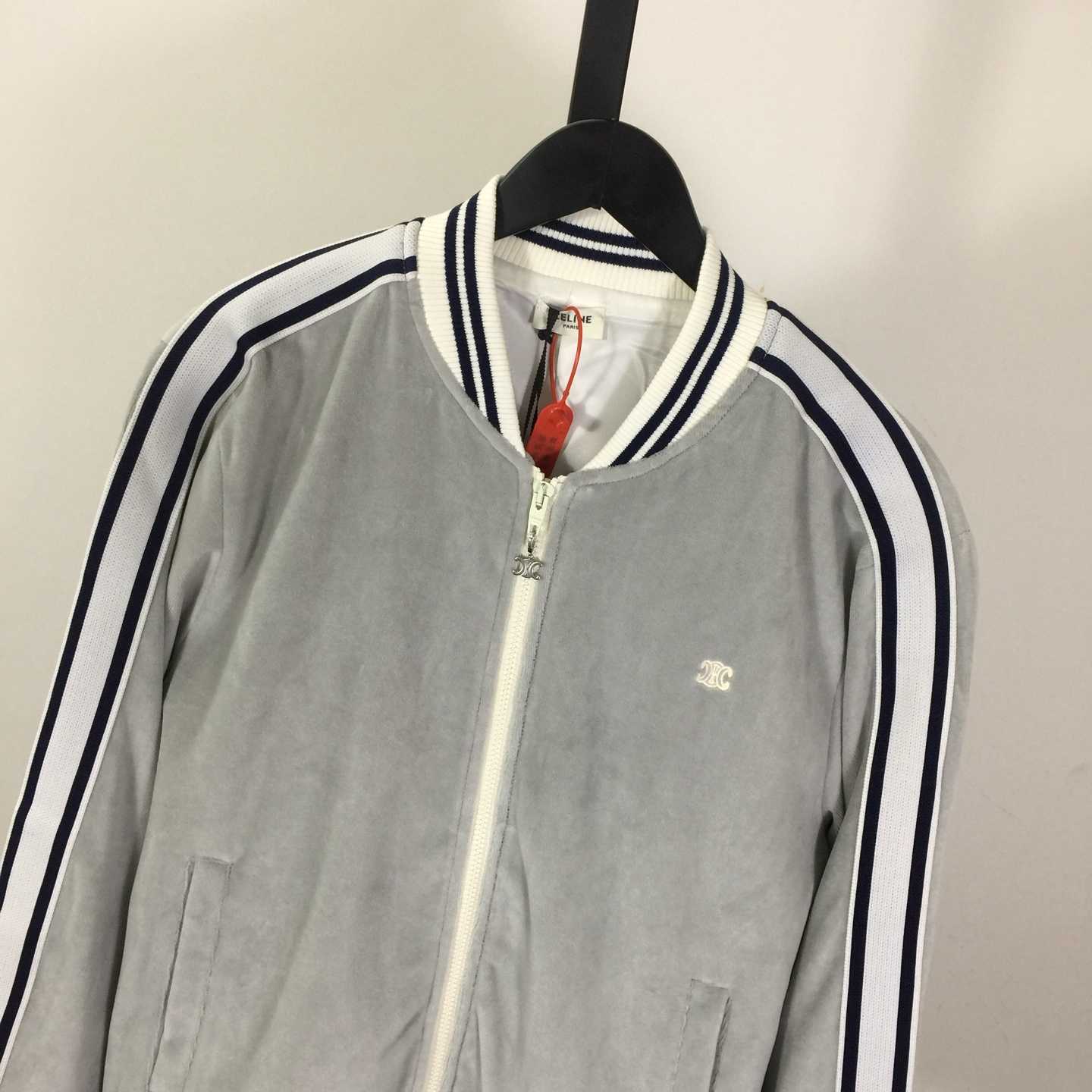 Celine Teddy Tracksuit Jacket In Velvet Jersey - DopestKickz