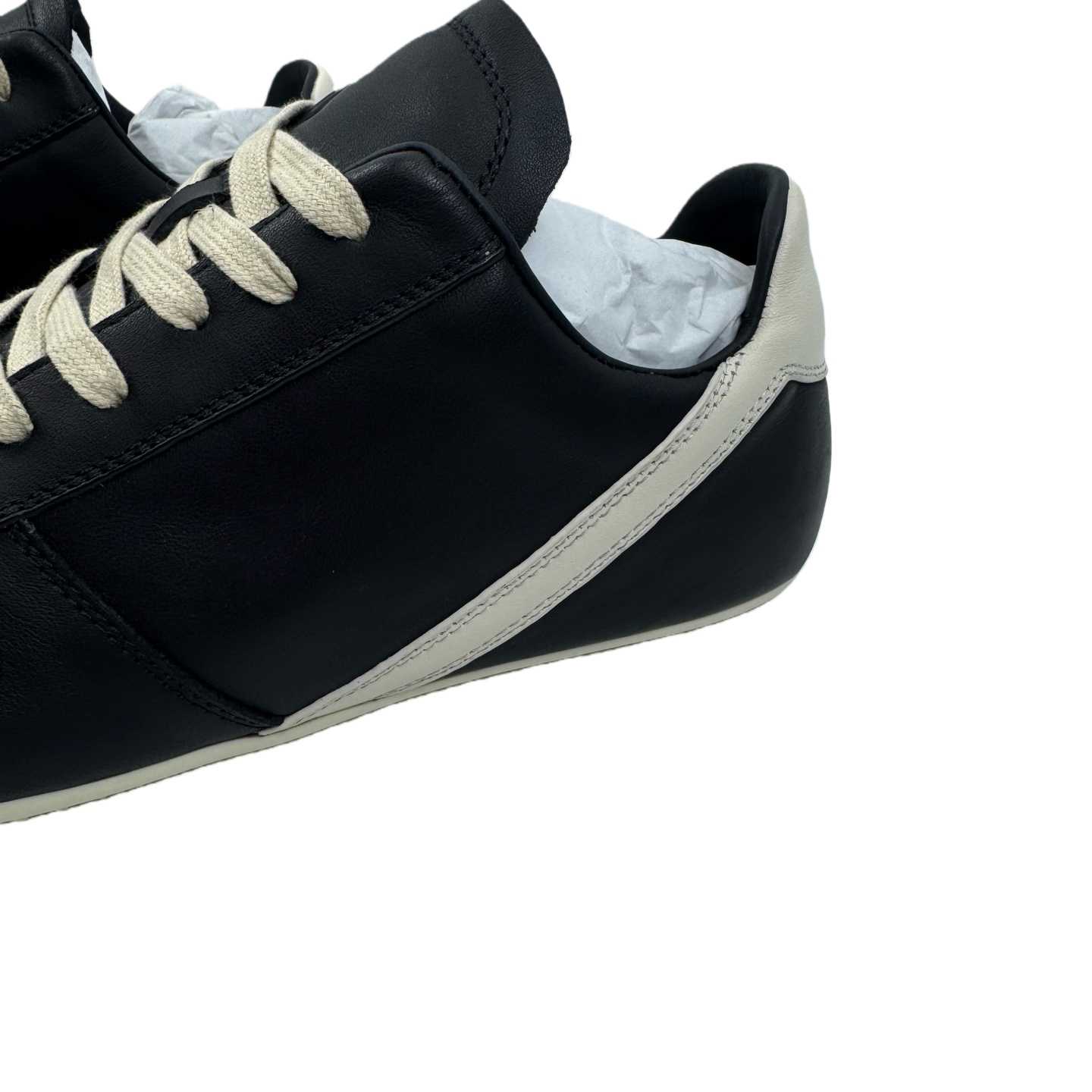 Rick Owens Minimal Sneak Leather Panel Sneakers - DopestKickz