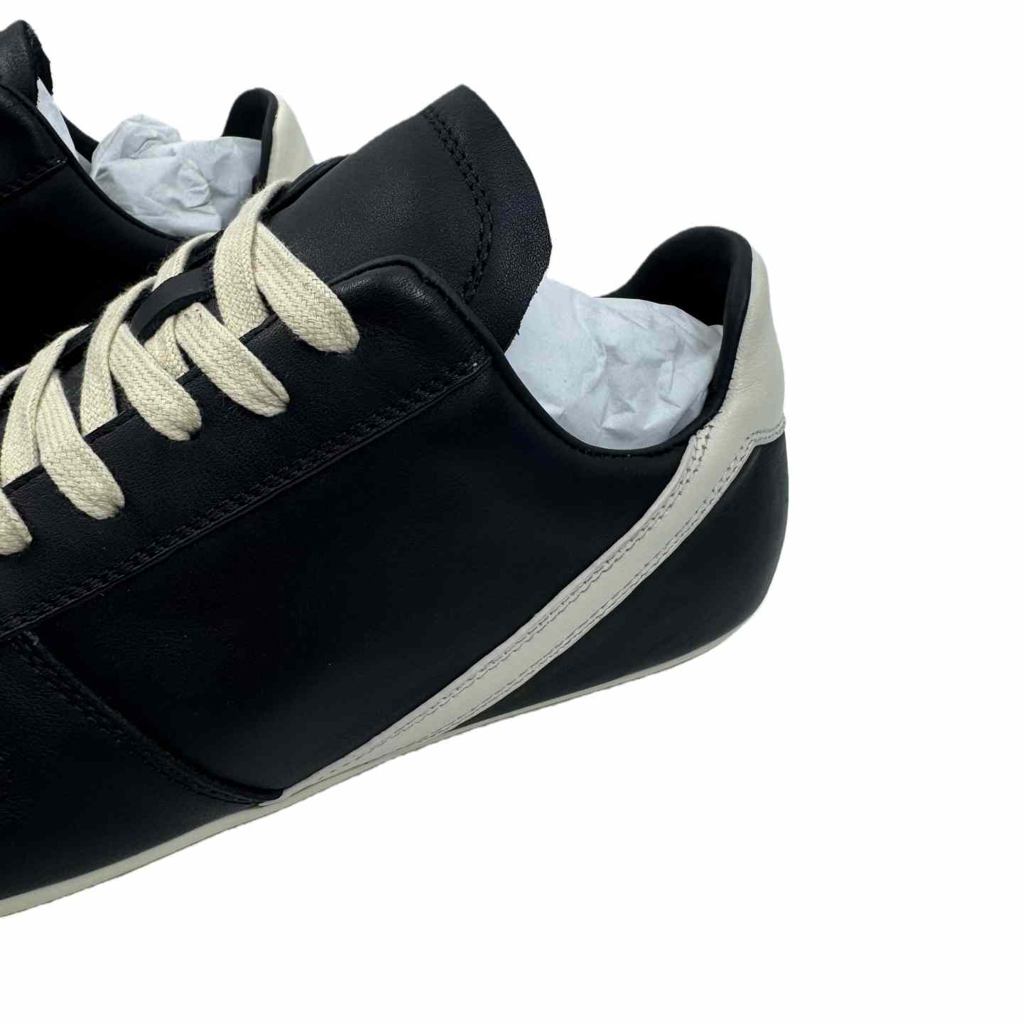 Rick Owens Minimal Sneak Leather Panel Sneakers - DopestKickz