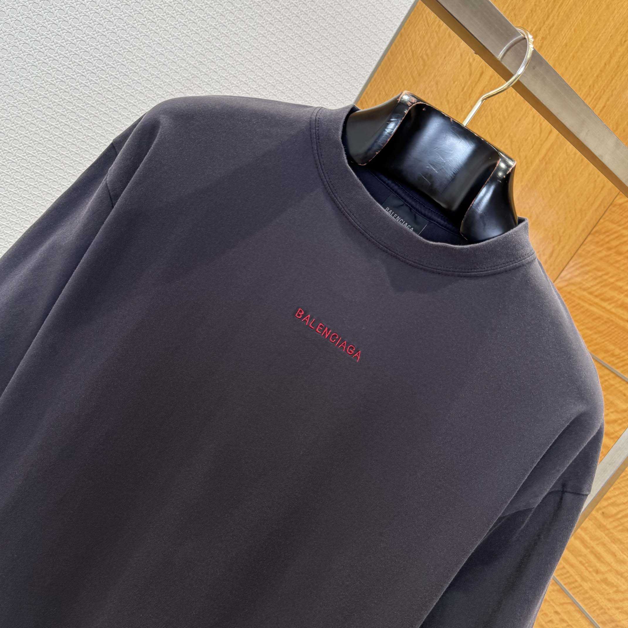 Balenciaga Back T-Shirt Medium Fit in Faded Black /Red - DopestKickz