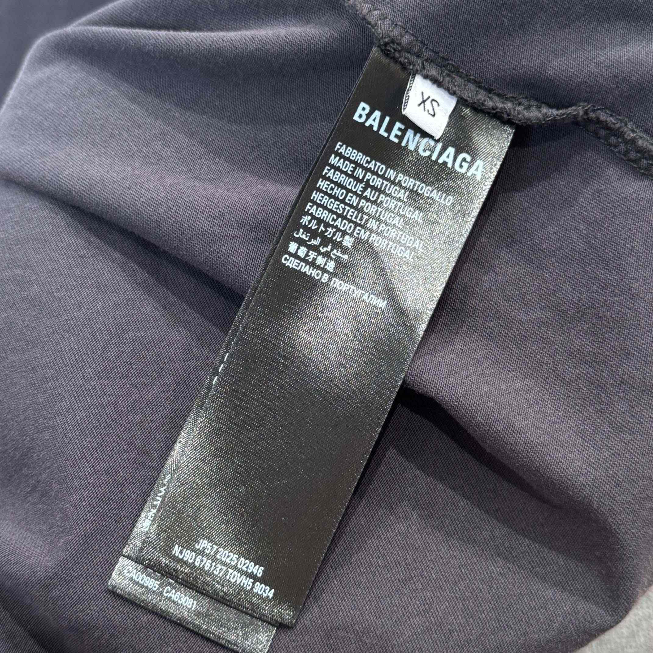 Balenciaga Back T-Shirt Medium Fit in Faded Black /Red - DopestKickz