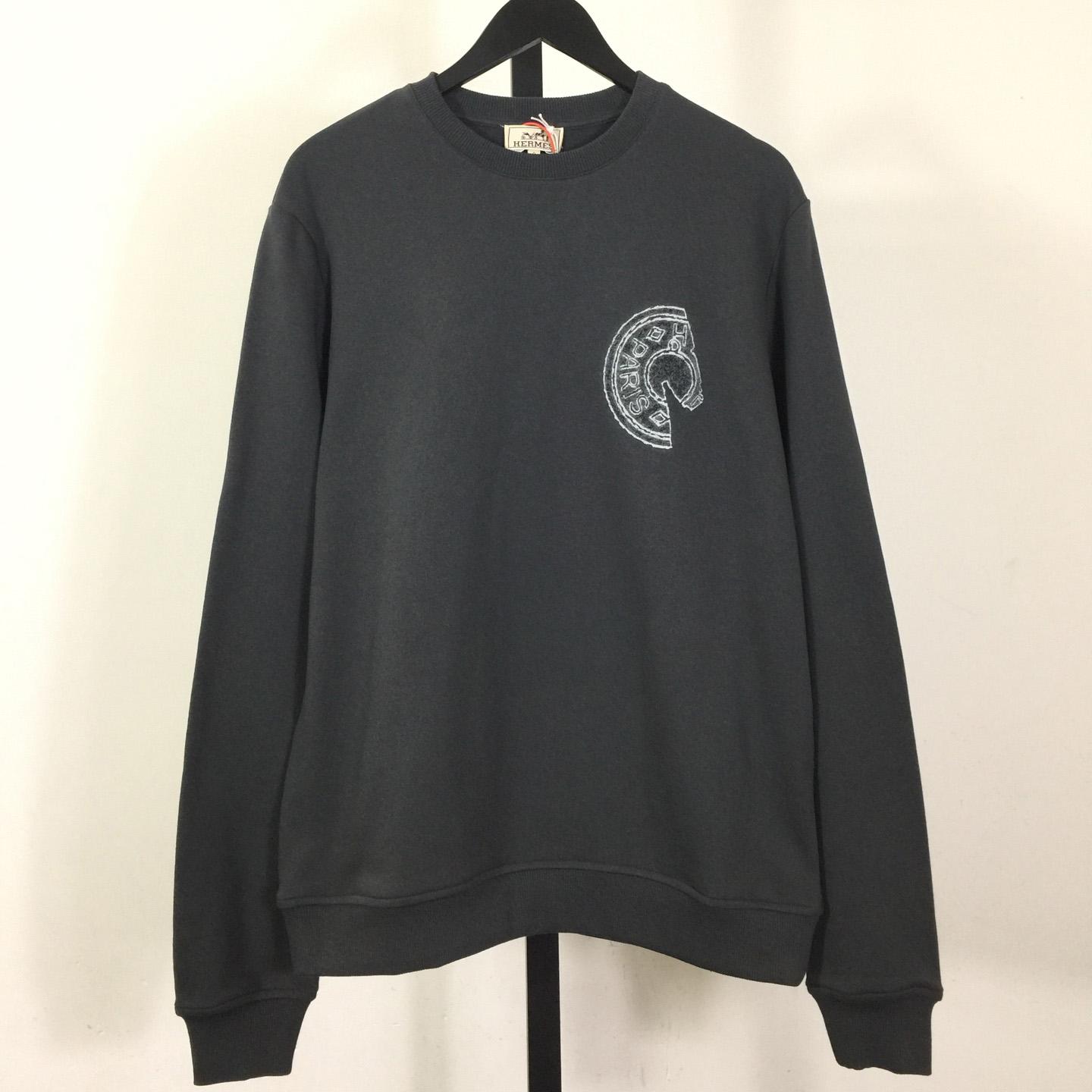 Hermes Crew-neck Embroidered Sweatshirt - DopestKickz
