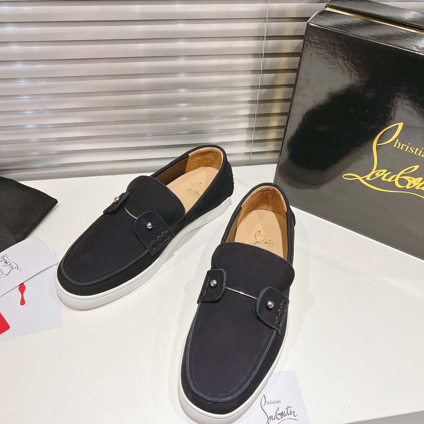 Christian Louboutin Boat Shoes - Reversed nubuck leather - DopestKickz