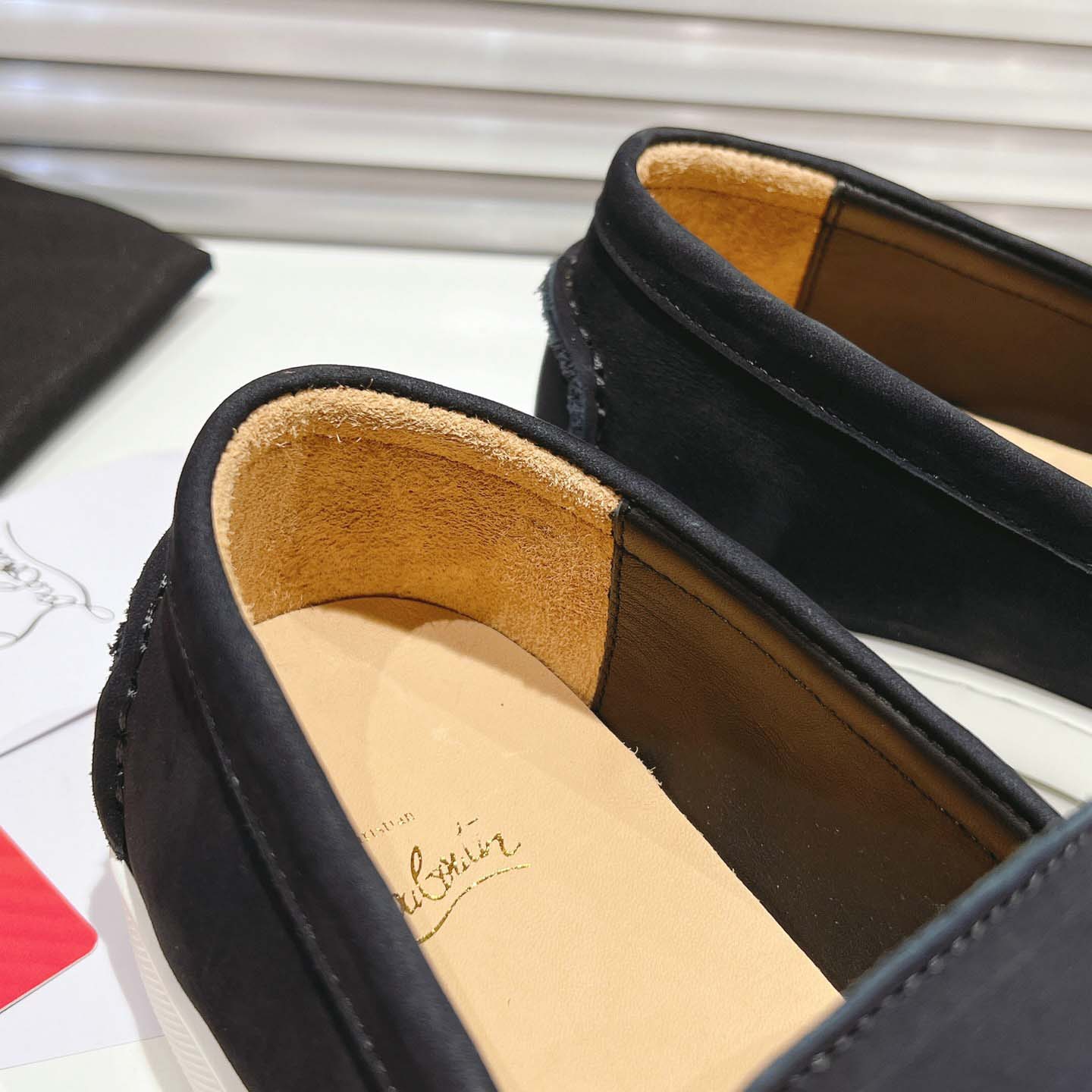 Christian Louboutin Boat Shoes - Reversed nubuck leather - DopestKickz