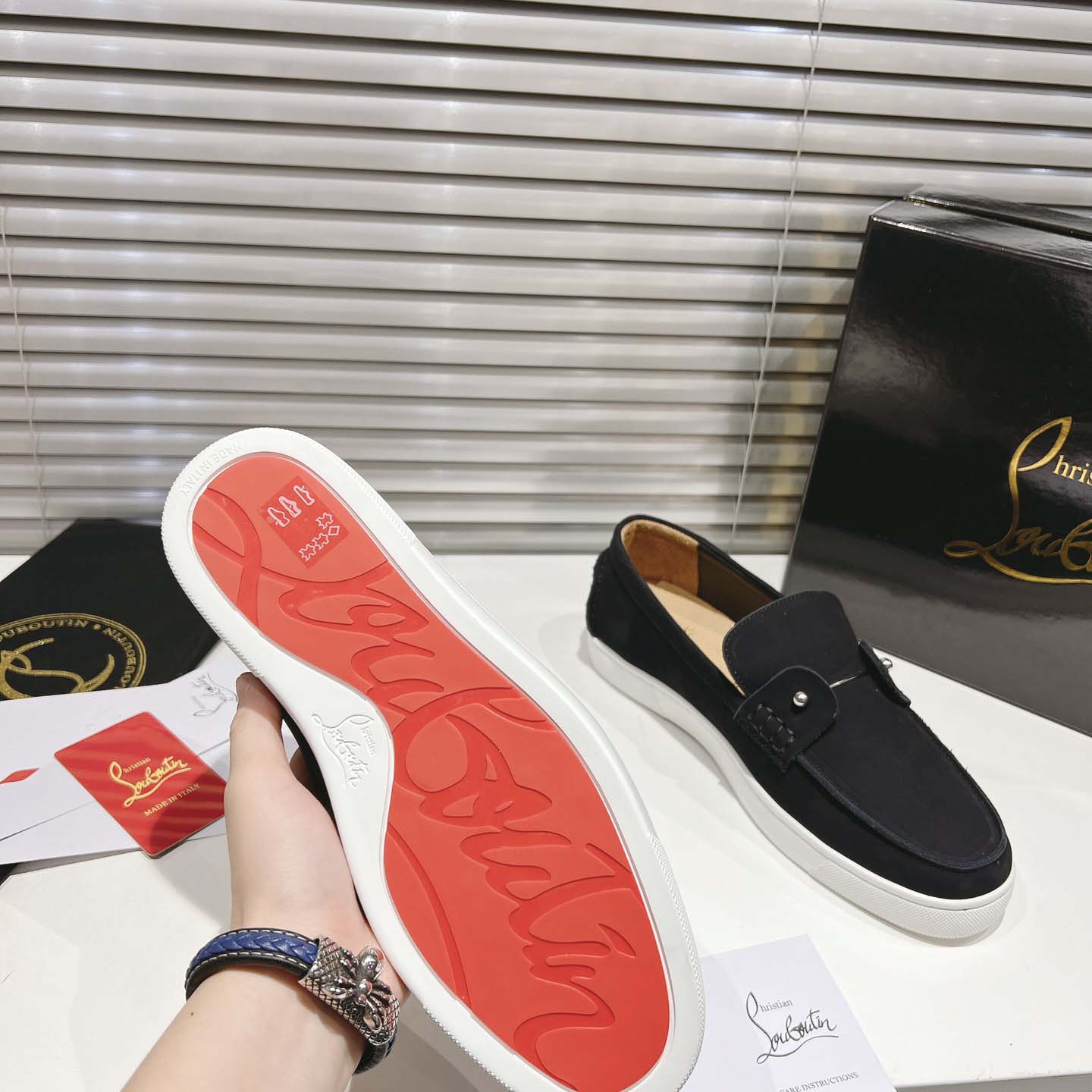 Christian Louboutin Boat Shoes - Reversed nubuck leather - DopestKickz