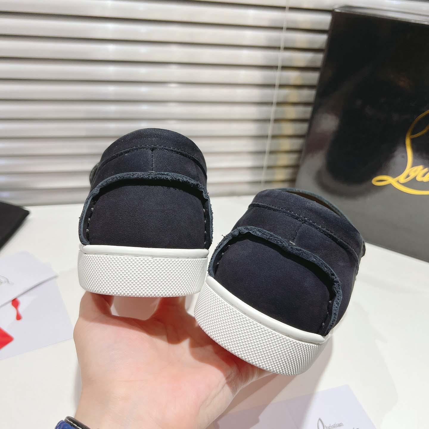 Christian Louboutin Boat Shoes - Reversed nubuck leather - DopestKickz