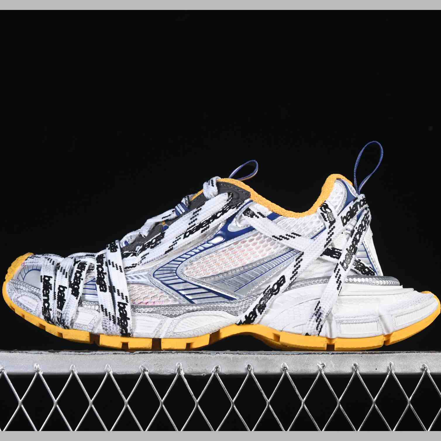  Balenciaga 3XL “White Yellow” Mesh Lace-Up Sneaker - DopestKickz