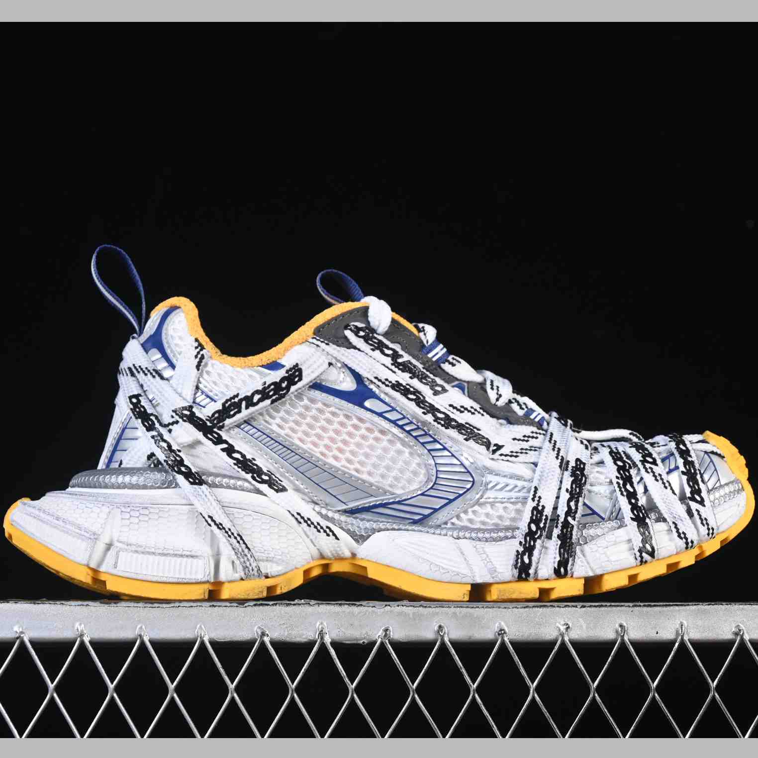  Balenciaga 3XL “White Yellow” Mesh Lace-Up Sneaker - DopestKickz