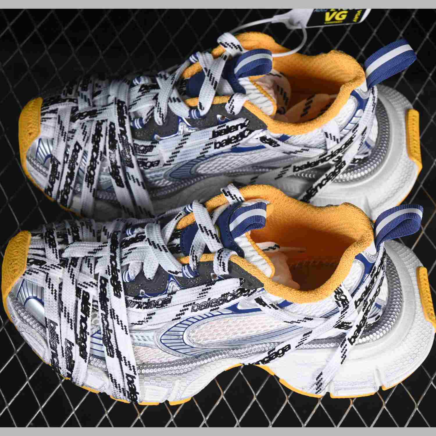  Balenciaga 3XL “White Yellow” Mesh Lace-Up Sneaker - DopestKickz