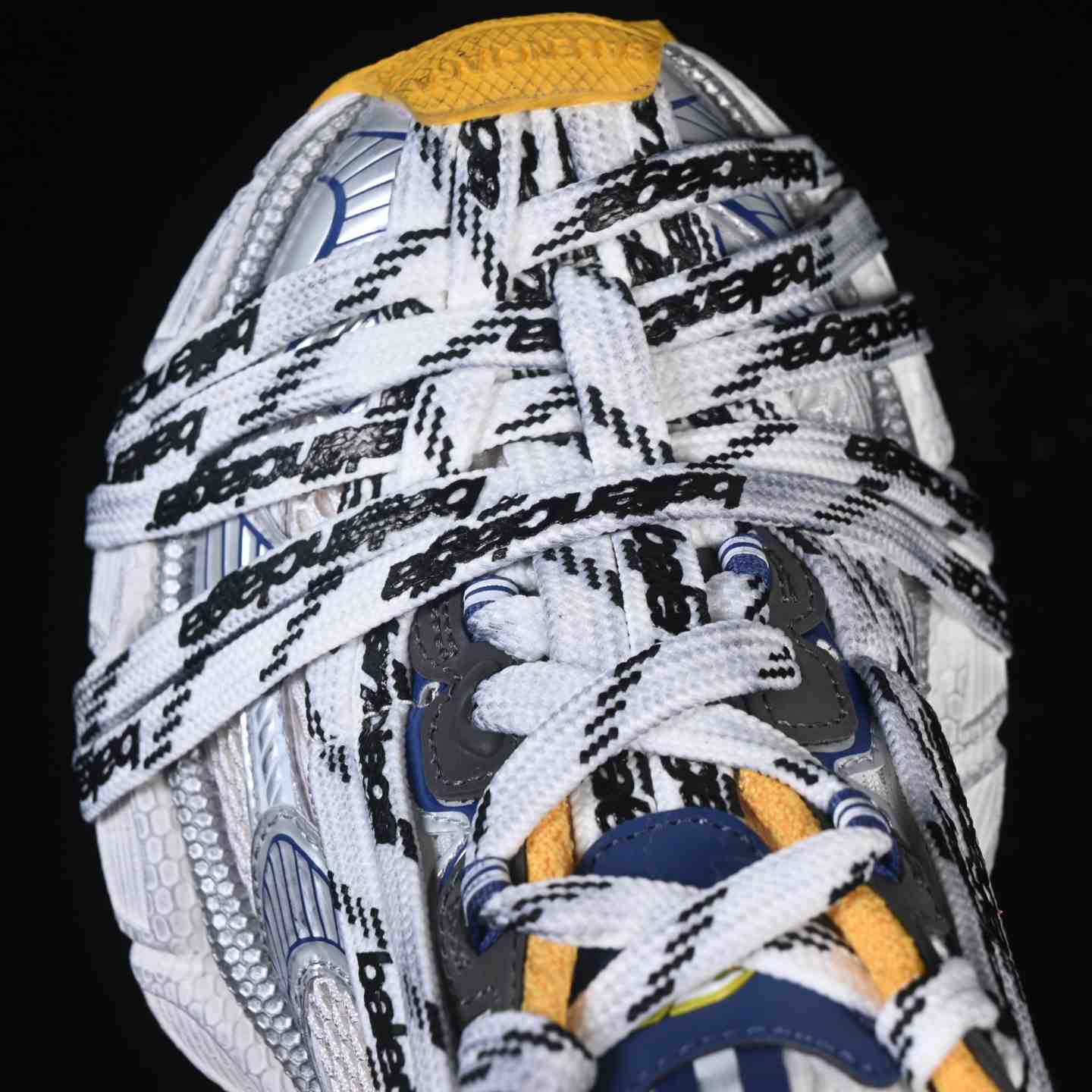  Balenciaga 3XL “White Yellow” Mesh Lace-Up Sneaker - DopestKickz