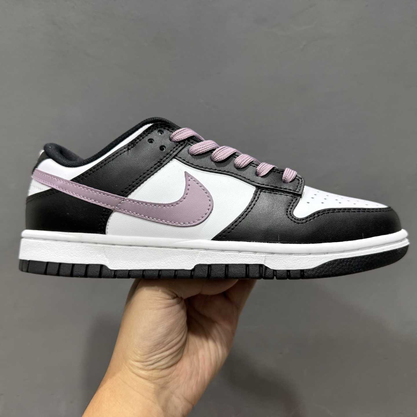 Nike SB Dunk Low Black/White with Purple Swoosh Casual Skate Shoes DD1391-100 - DopestKickz