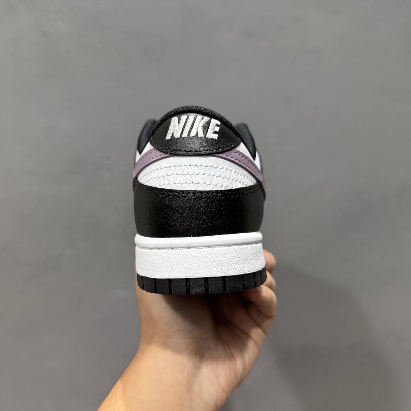 Nike SB Dunk Low Black/White with Purple Swoosh Casual Skate Shoes DD1391-100 - DopestKickz
