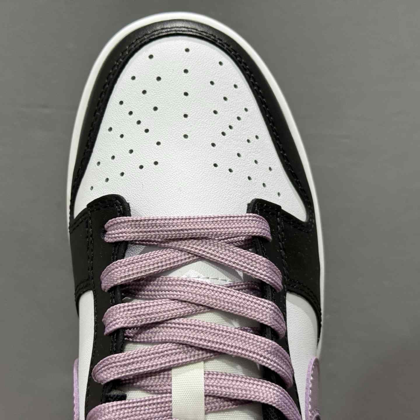 Nike SB Dunk Low Black/White with Purple Swoosh Casual Skate Shoes DD1391-100 - DopestKickz