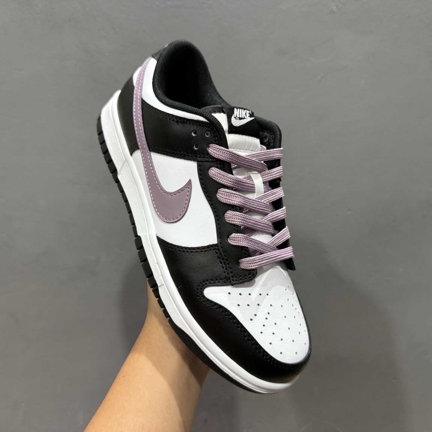 Nike SB Dunk Low Black/White with Purple Swoosh Casual Skate Shoes DD1391-100 - DopestKickz