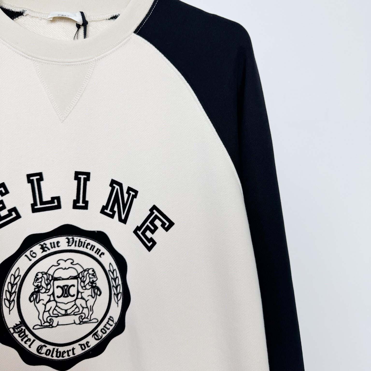 Celine Blason Loose Sweatshirt In Cotton Fleece - DopestKickz
