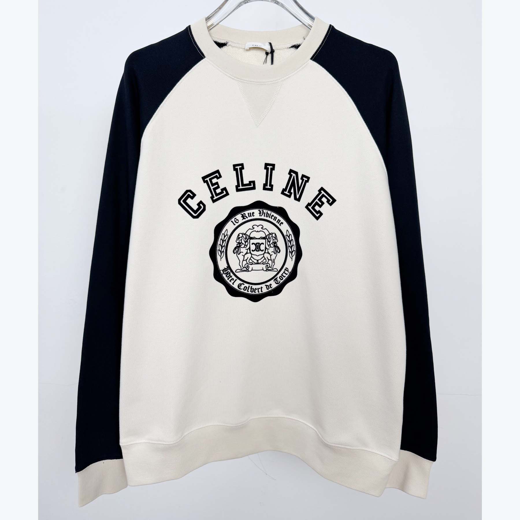 Celine Blason Loose Sweatshirt In Cotton Fleece - DopestKickz