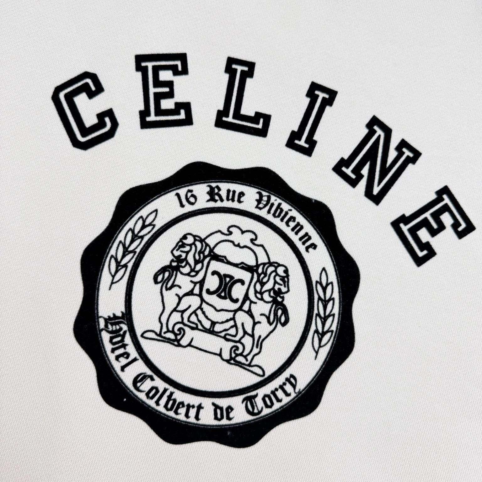 Celine Blason Loose Sweatshirt In Cotton Fleece - DopestKickz