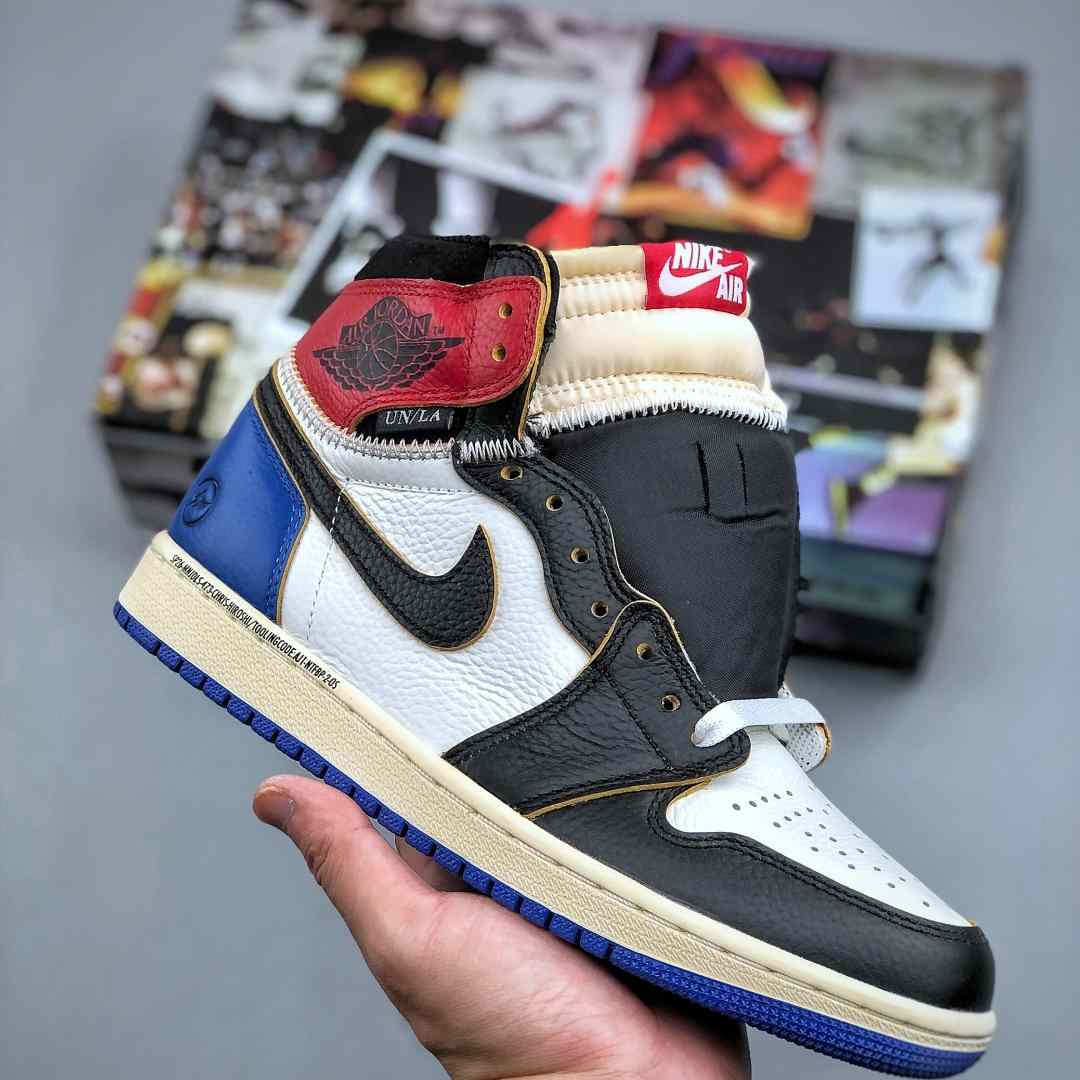 Union LA x Fragment Design x Air Jordan 1 High OG “Black White Blue” IO7847-002 - DopestKickz