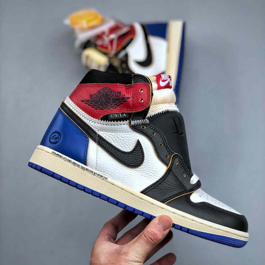Union LA x Fragment Design x Air Jordan 1 High OG “Black White Blue” IO7847-002 - DopestKickz