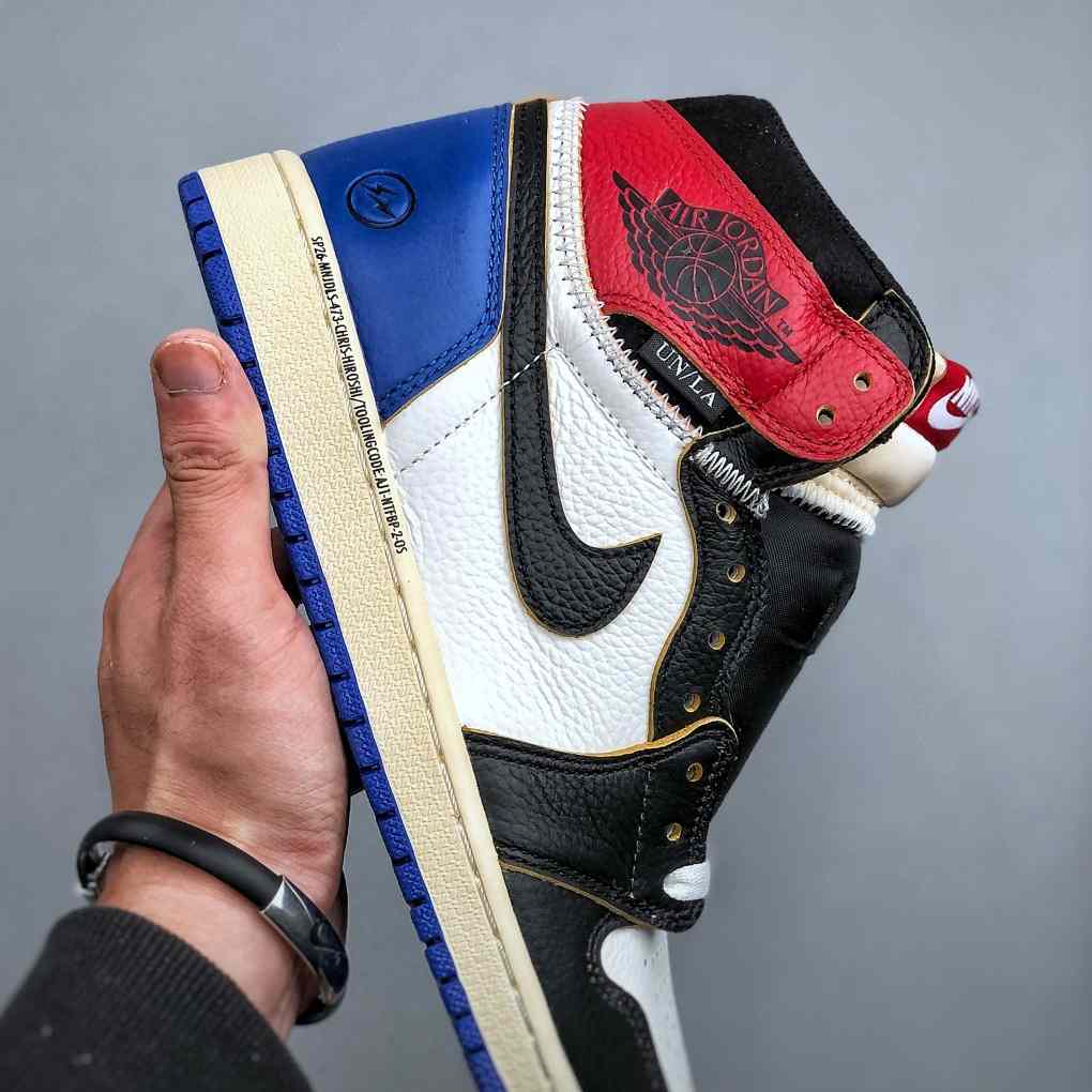 Union LA x Fragment Design x Air Jordan 1 High OG “Black White Blue” IO7847-002 - DopestKickz