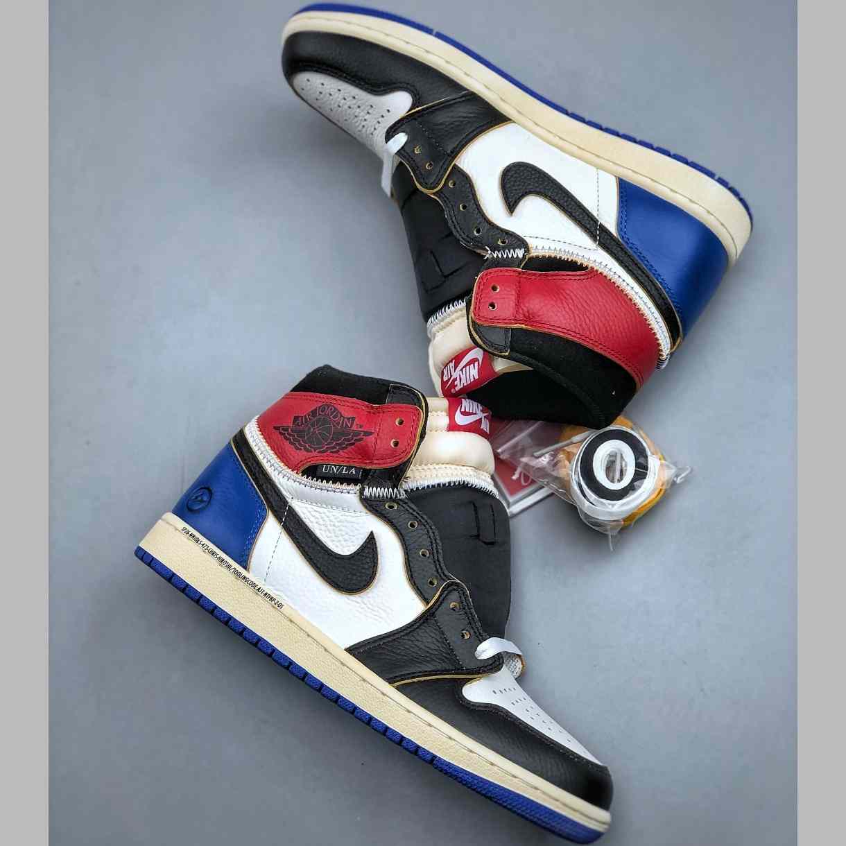 Union LA x Fragment Design x Air Jordan 1 High OG “Black White Blue” IO7847-002 - DopestKickz