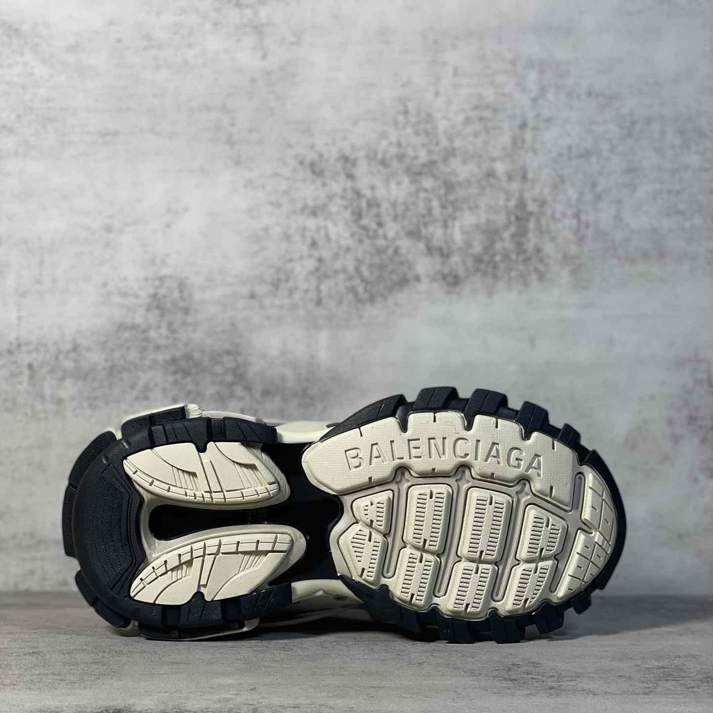 Balenciaga Track Sneaker In Beige And Black Mesh And Nylon - DopestKickz