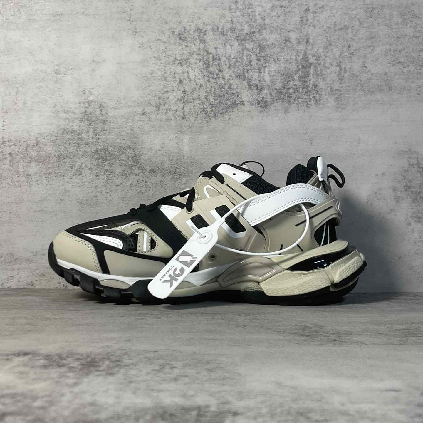Balenciaga Track Sneaker In Beige And Black Mesh And Nylon - DopestKickz