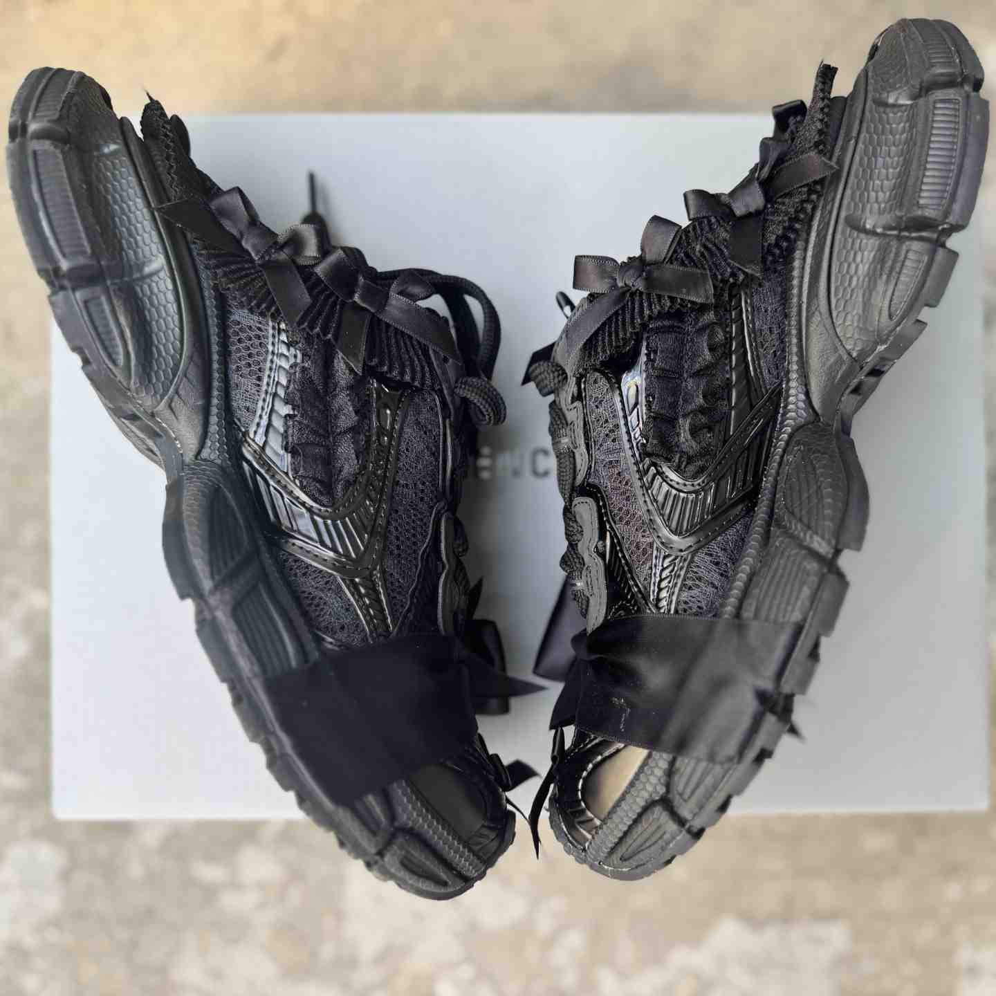 Balenciaga 3XL Mule “Black” Distressed Closed-Toe Half Slip-On Sneaker  - DopestKickz