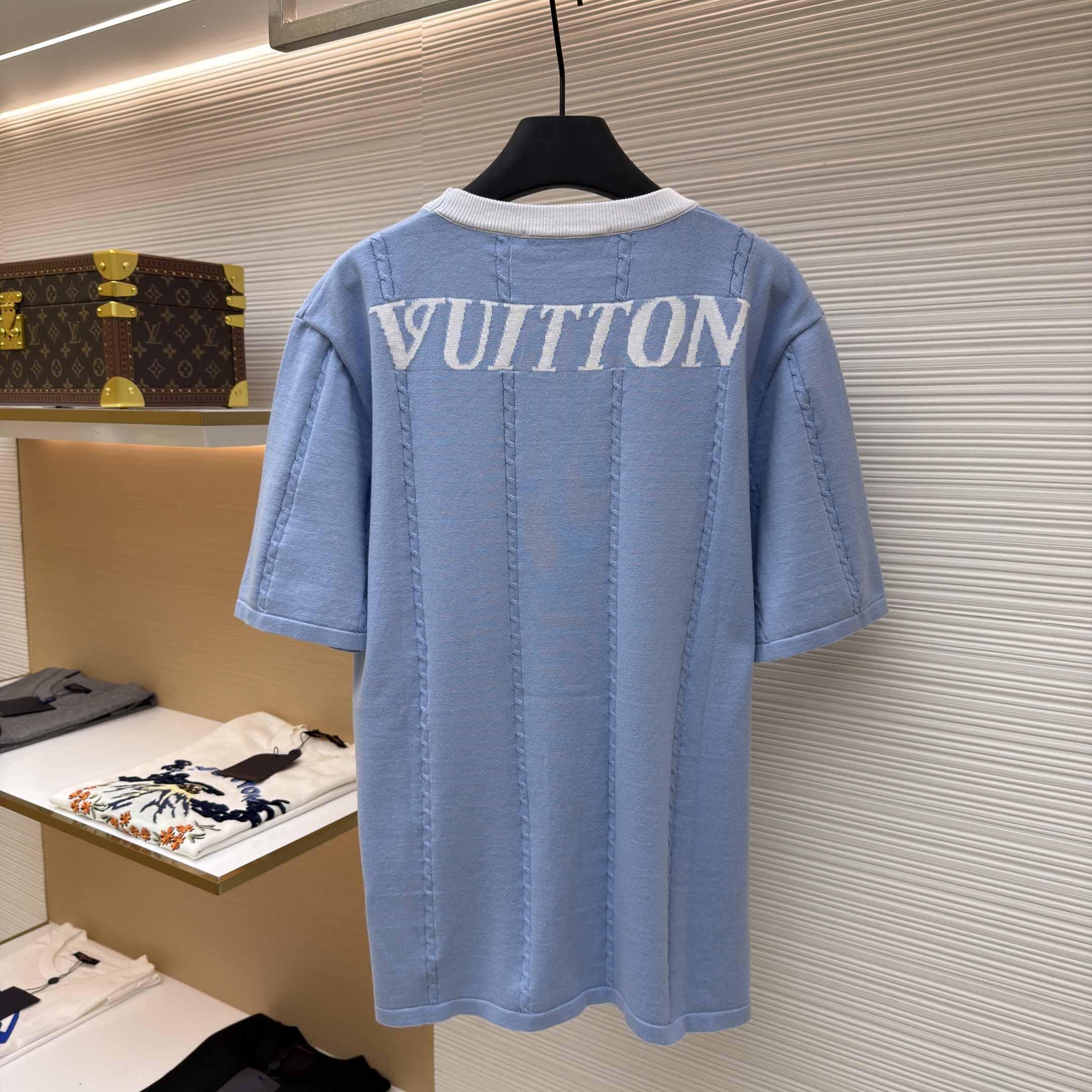 Louis Vuitton Silk-Cotton Short-Sleeved Crewneck   1AIJYL - DopestKickz