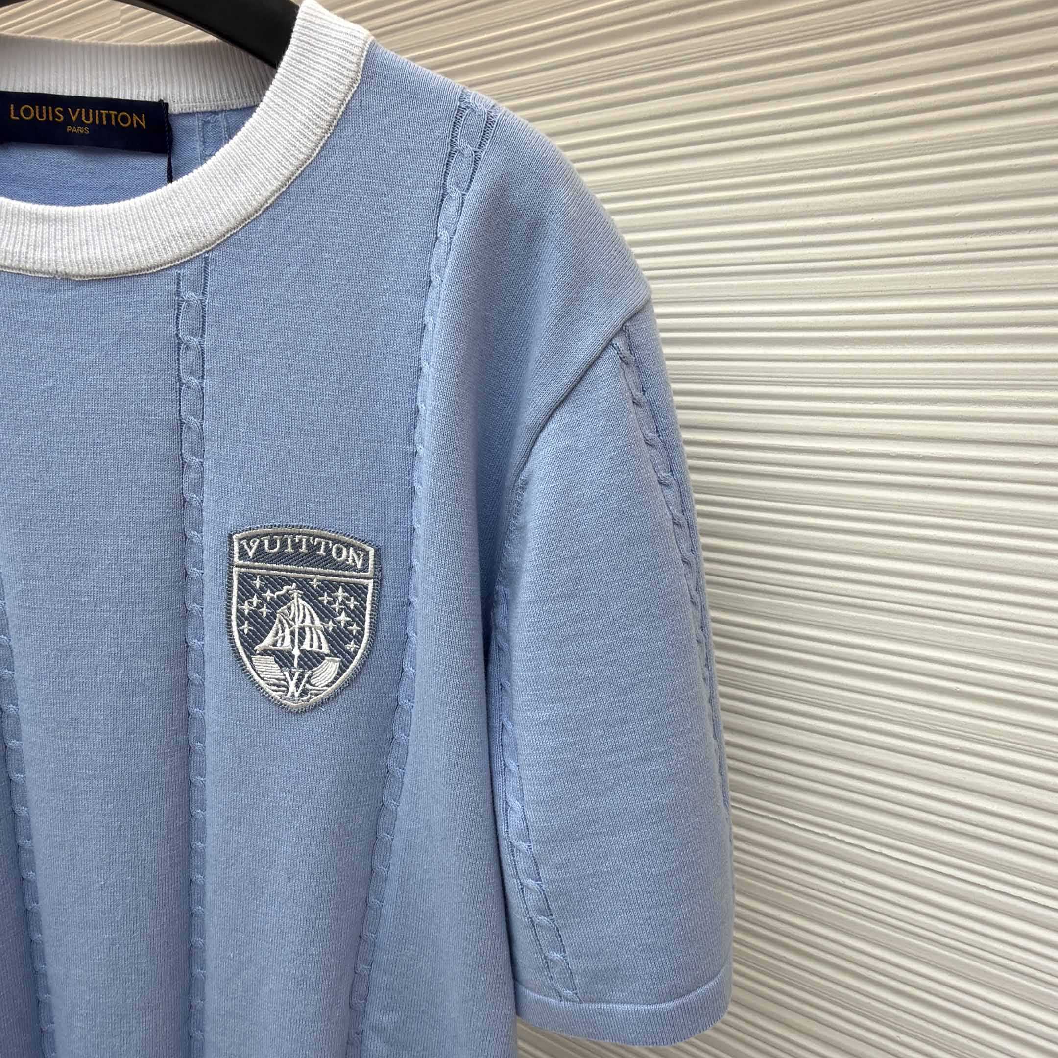 Louis Vuitton Silk-Cotton Short-Sleeved Crewneck   1AIJYL - DopestKickz