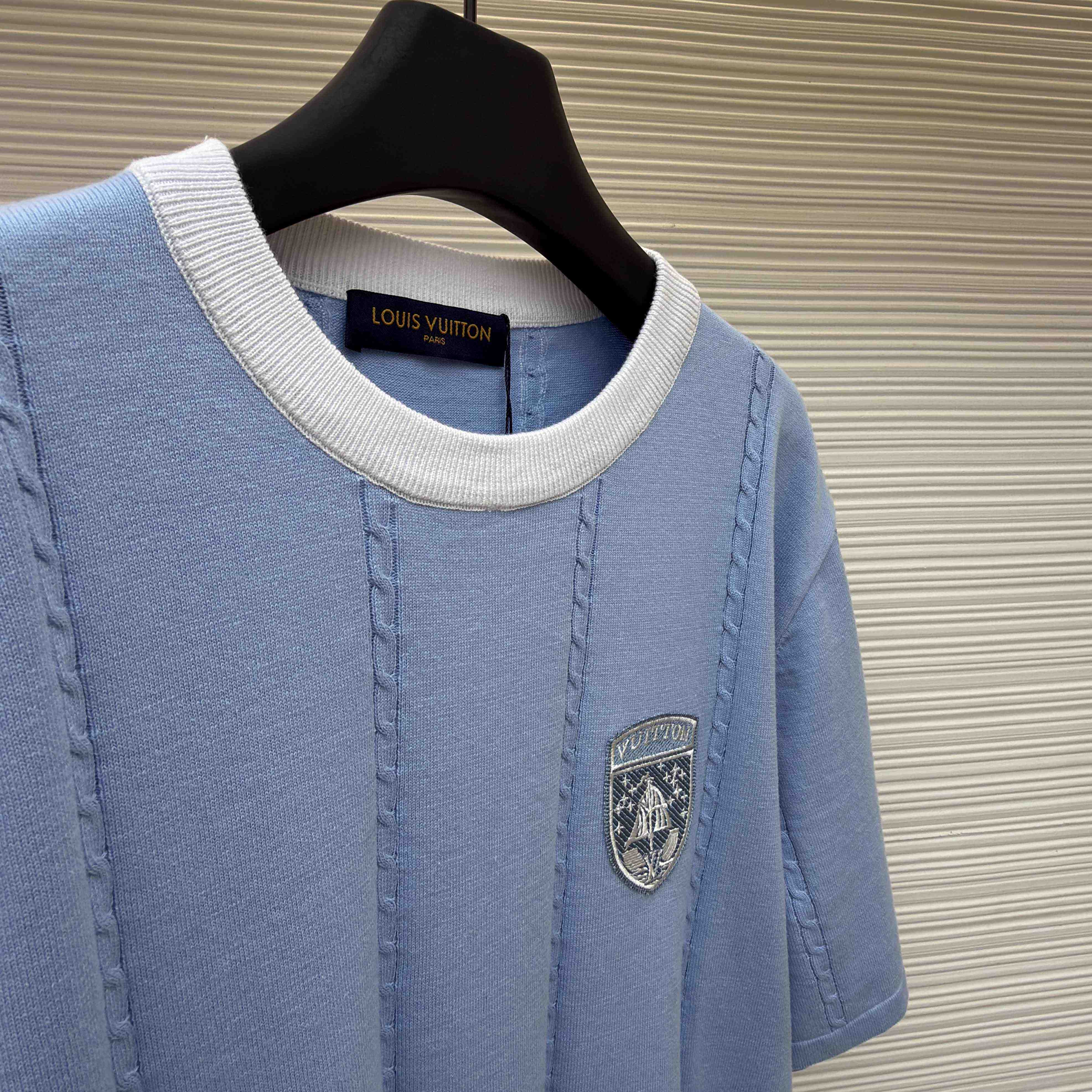 Louis Vuitton Silk-Cotton Short-Sleeved Crewneck   1AIJYL - DopestKickz