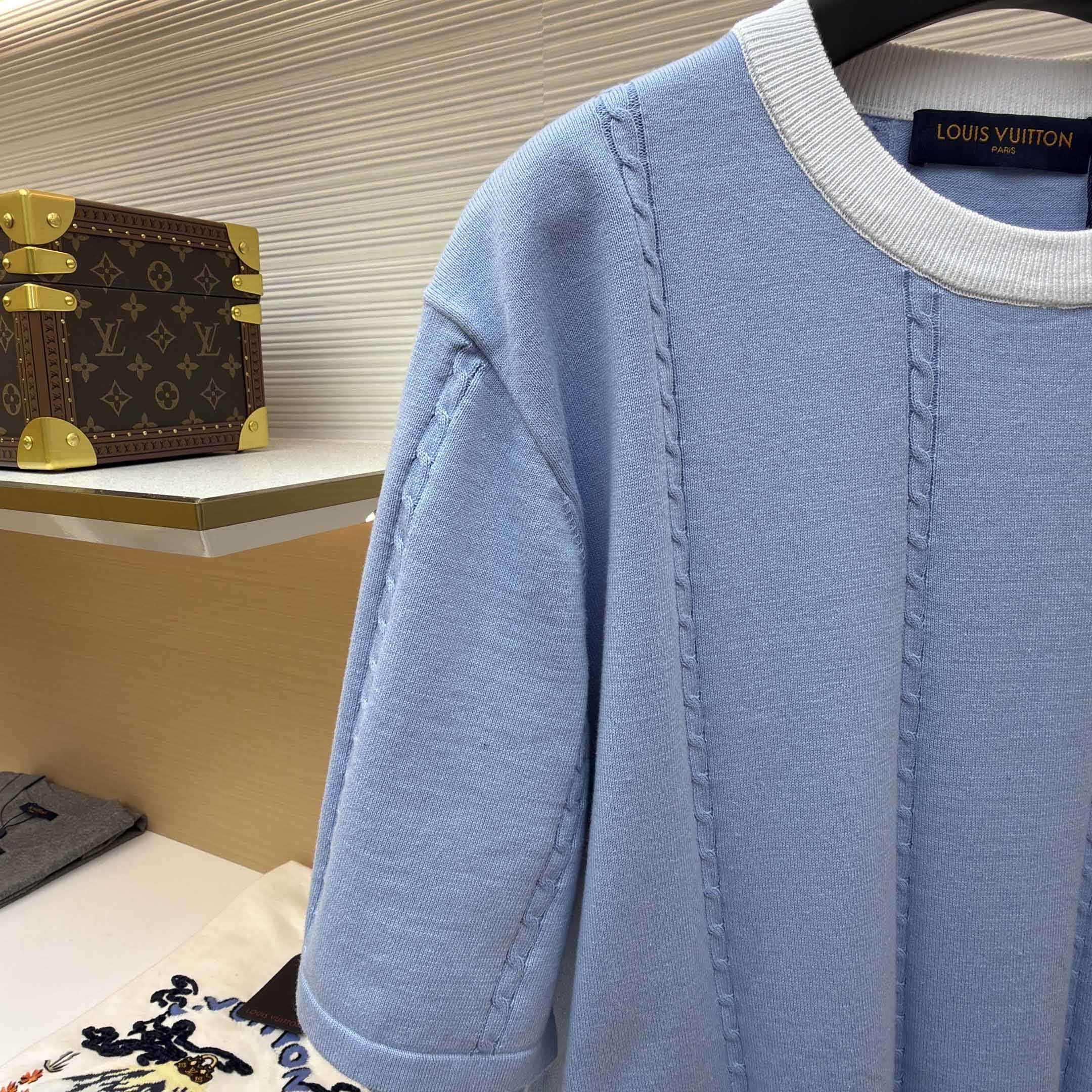 Louis Vuitton Silk-Cotton Short-Sleeved Crewneck   1AIJYL - DopestKickz