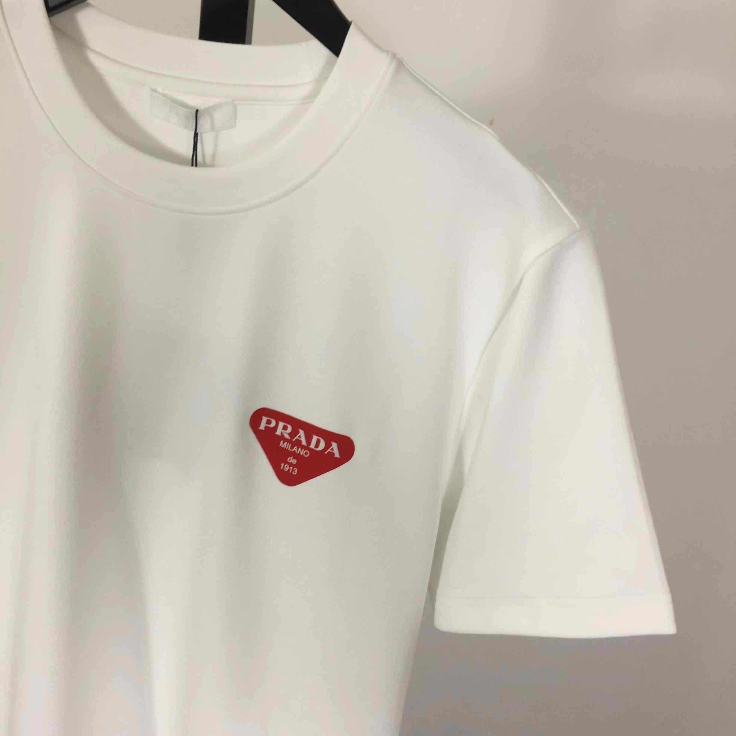 Prada Logo Cotton Tee - DopestKickz