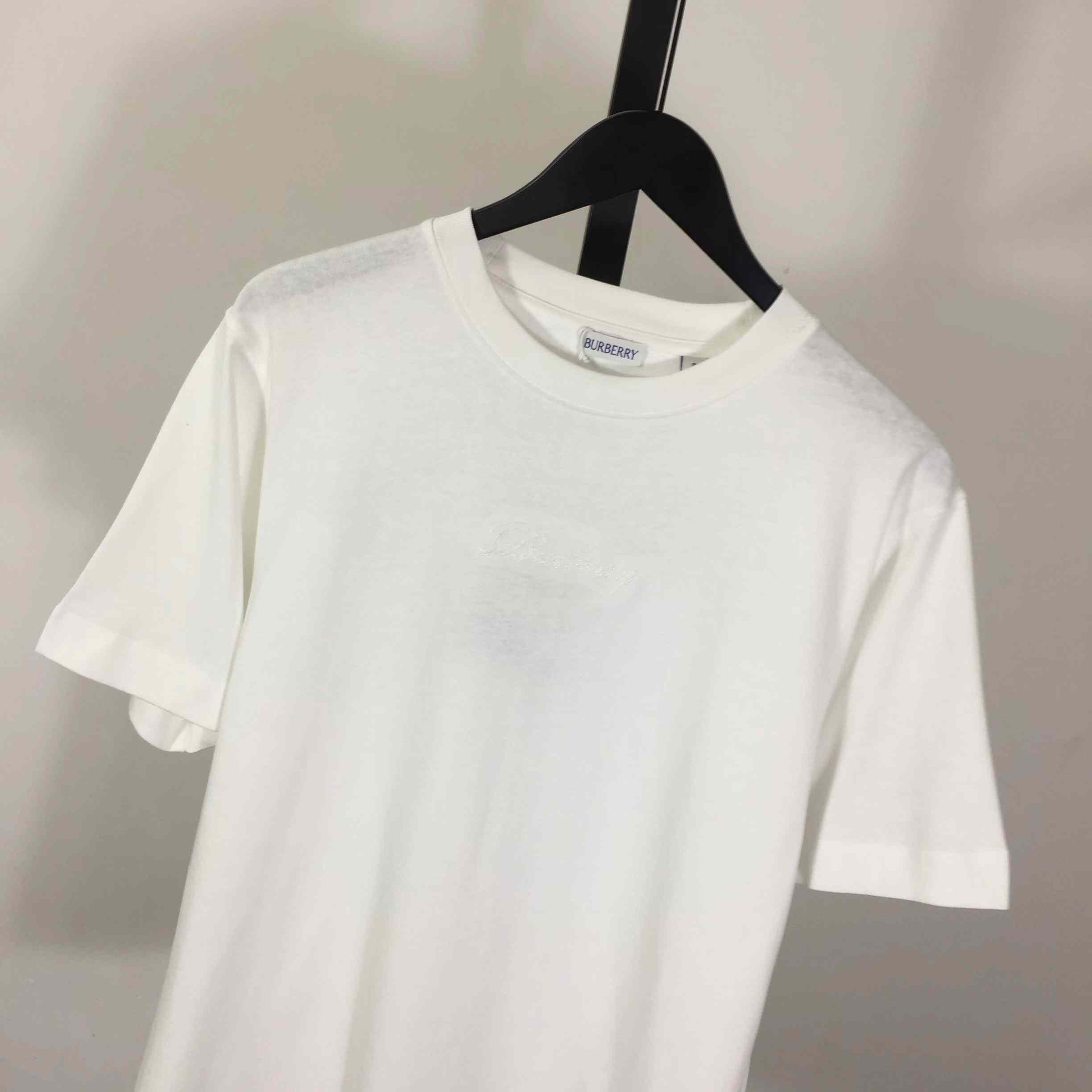 Burberry Check Cursive Logo Cotton T-shirt - DopestKickz