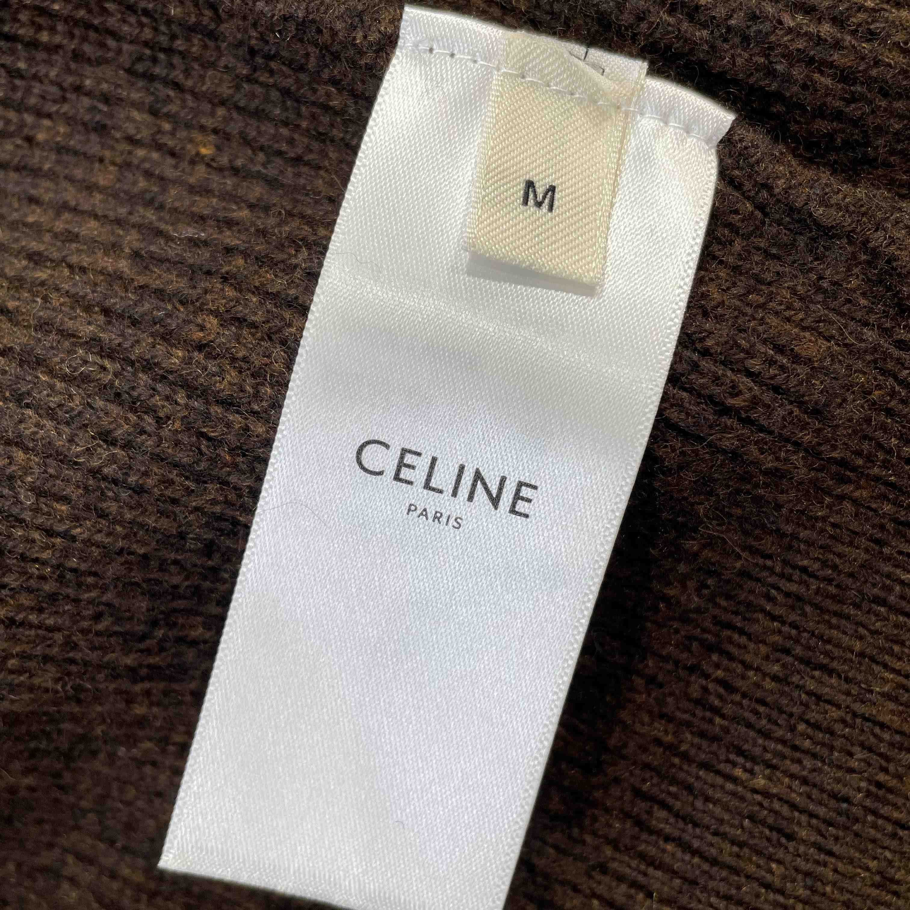 Celine Triomphe Trucker Sweater In Ribbed Wool - DopestKickz