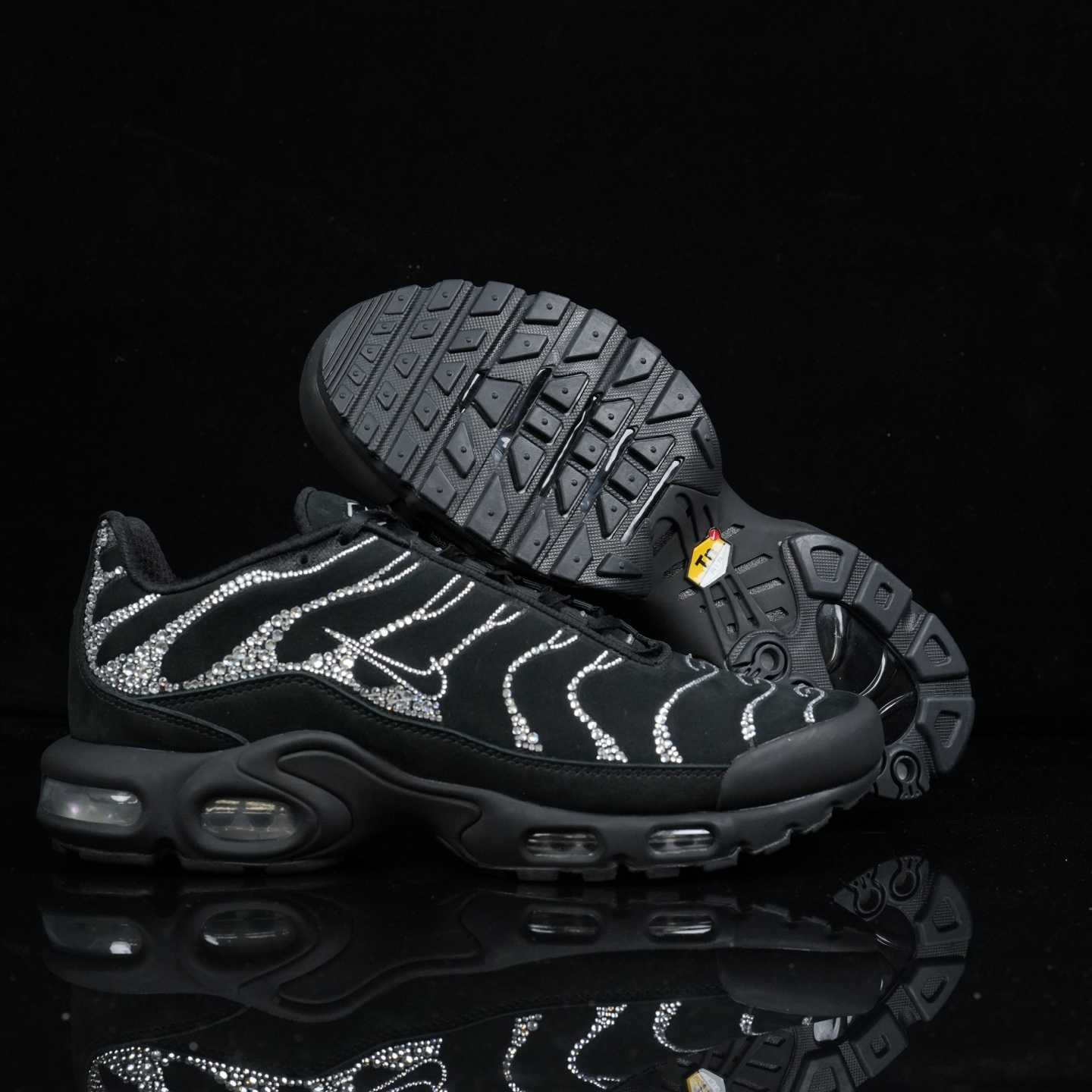 Nike Swarovski x WMNS Air Max Plus “Moonlight” Black/Silver Diamond Casual Running Shoes FZ4237-001 - DopestKickz