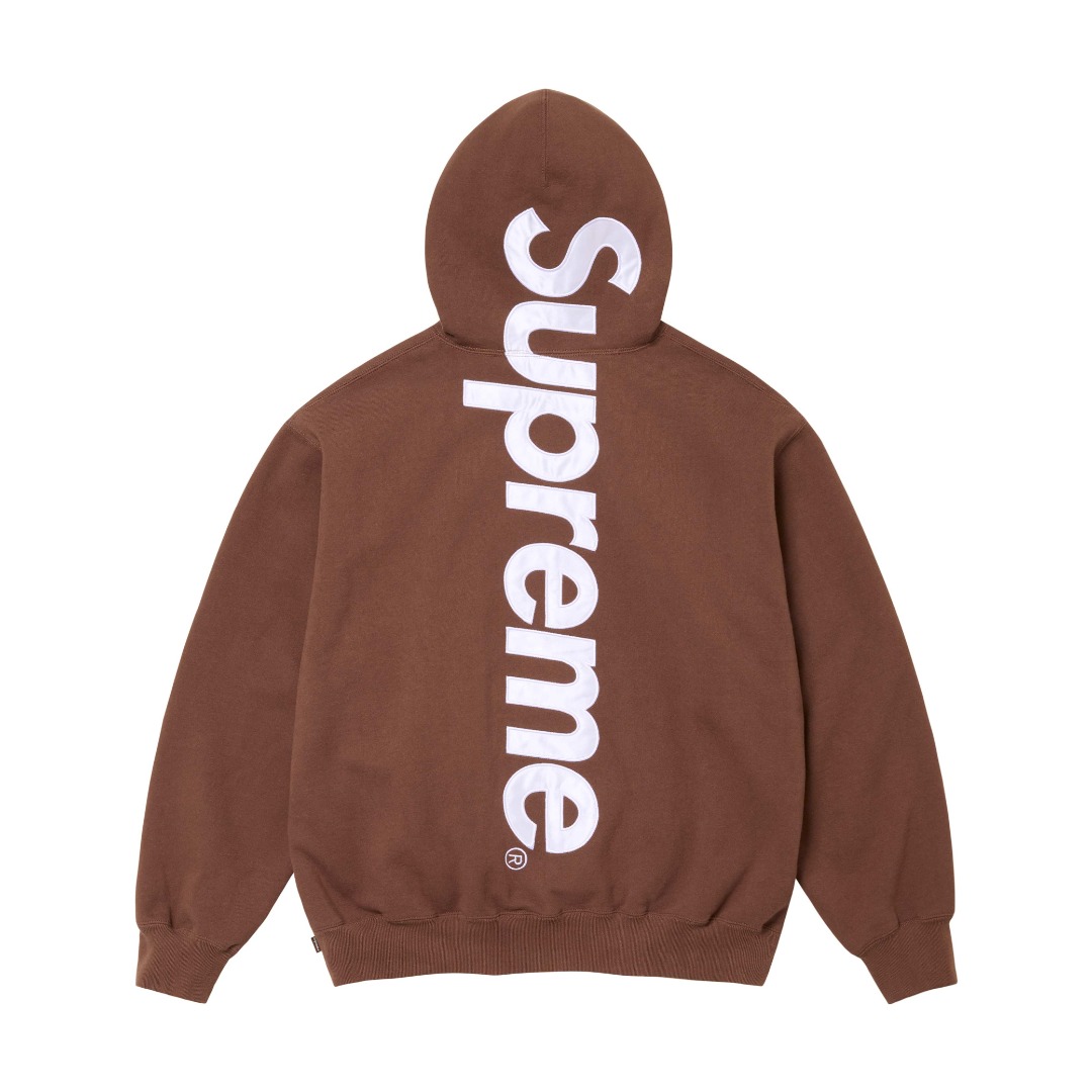 Supreme Satin Appliqué Hooded Sweatshirt - DopestKickz
