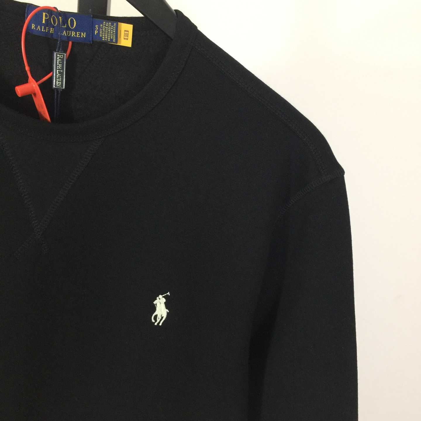 Ralph Lauren Black Cotton-blend Crewneck - DopestKickz