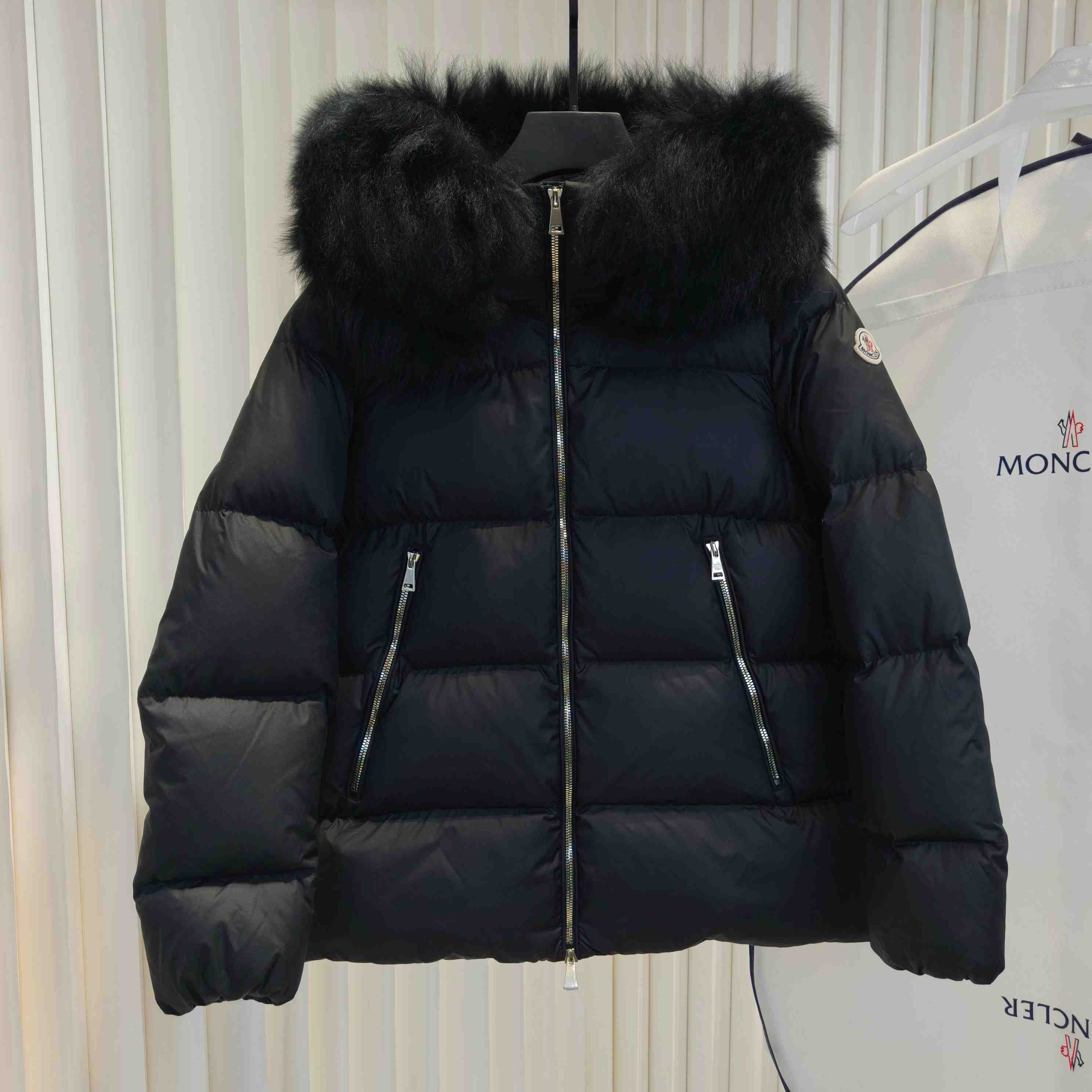 Moncler Laichefur Hooded Shearling-Trimmed Short Down Jacket - DopestKickz
