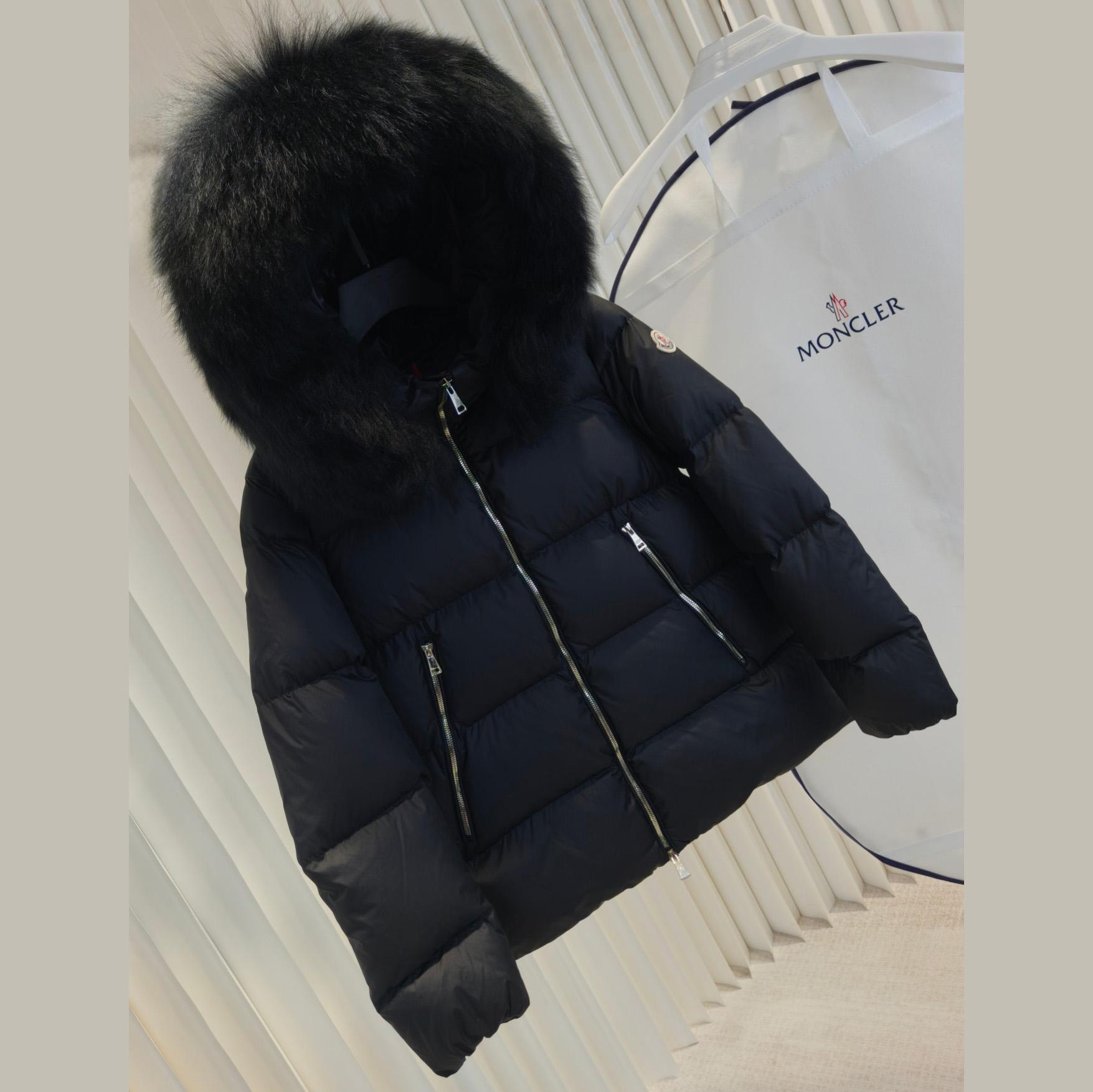 Moncler Laichefur Hooded Shearling-Trimmed Short Down Jacket - DopestKickz