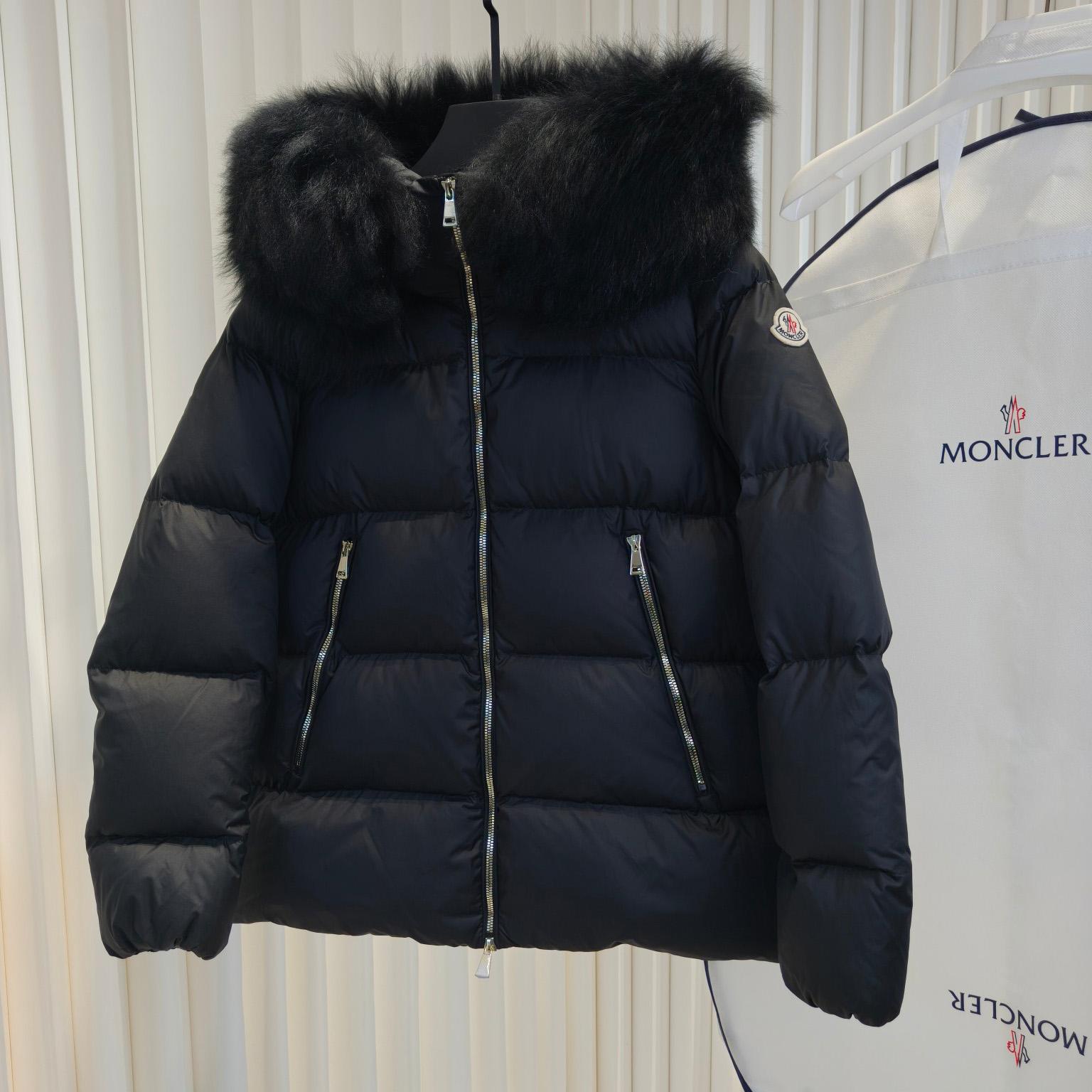 Moncler Laichefur Hooded Shearling-Trimmed Short Down Jacket - DopestKickz