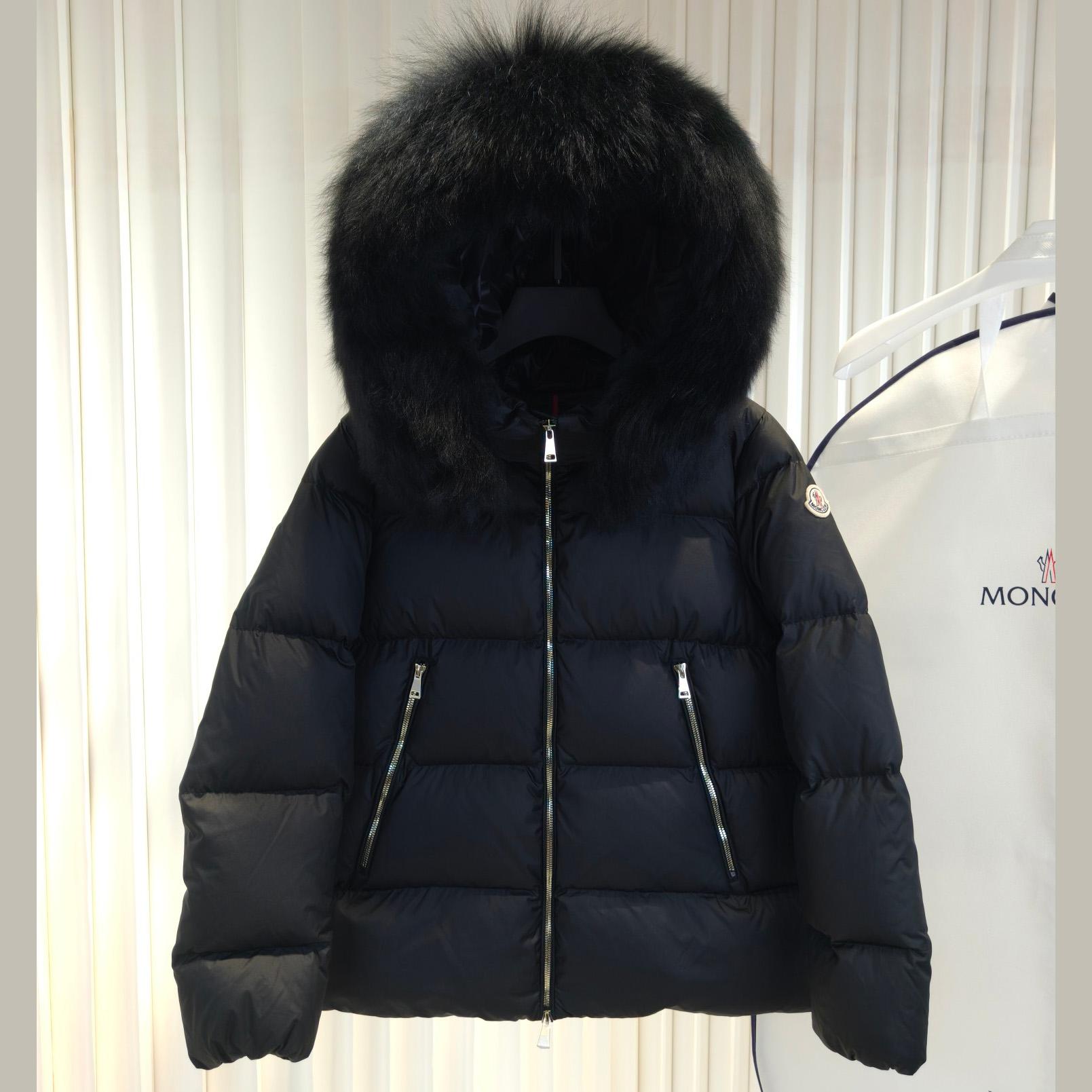 Moncler Laichefur Hooded Shearling-Trimmed Short Down Jacket - DopestKickz
