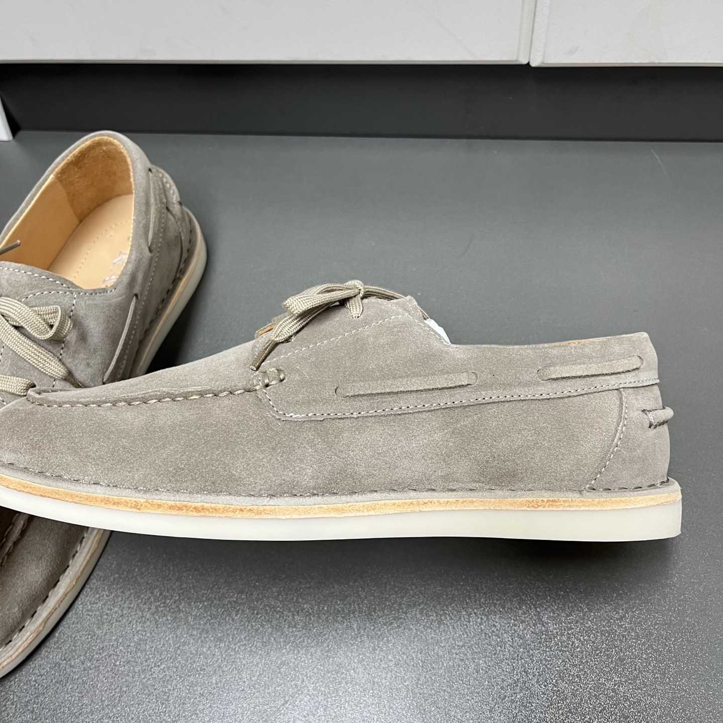 Prada Bleached Suede Loafers - DopestKickz