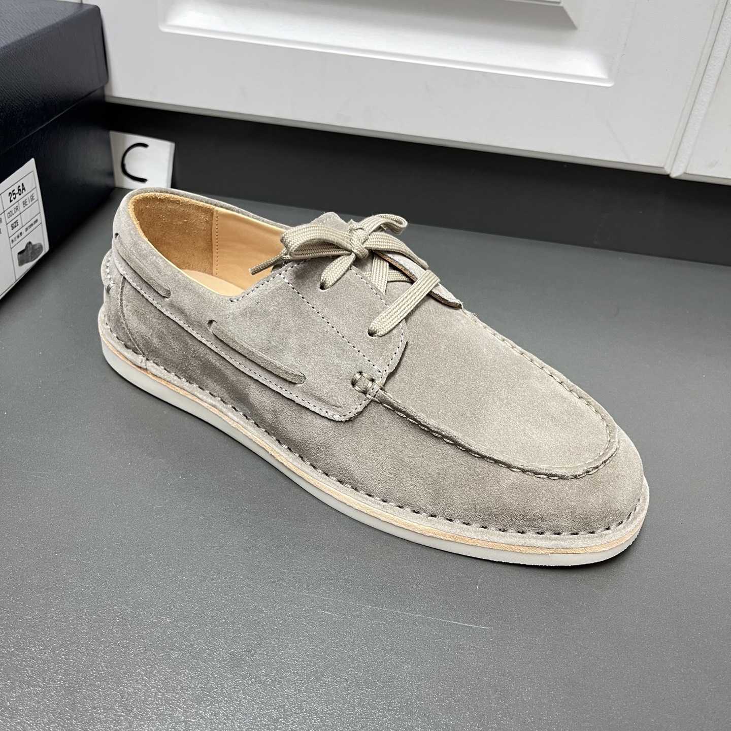 Prada Bleached Suede Loafers - DopestKickz