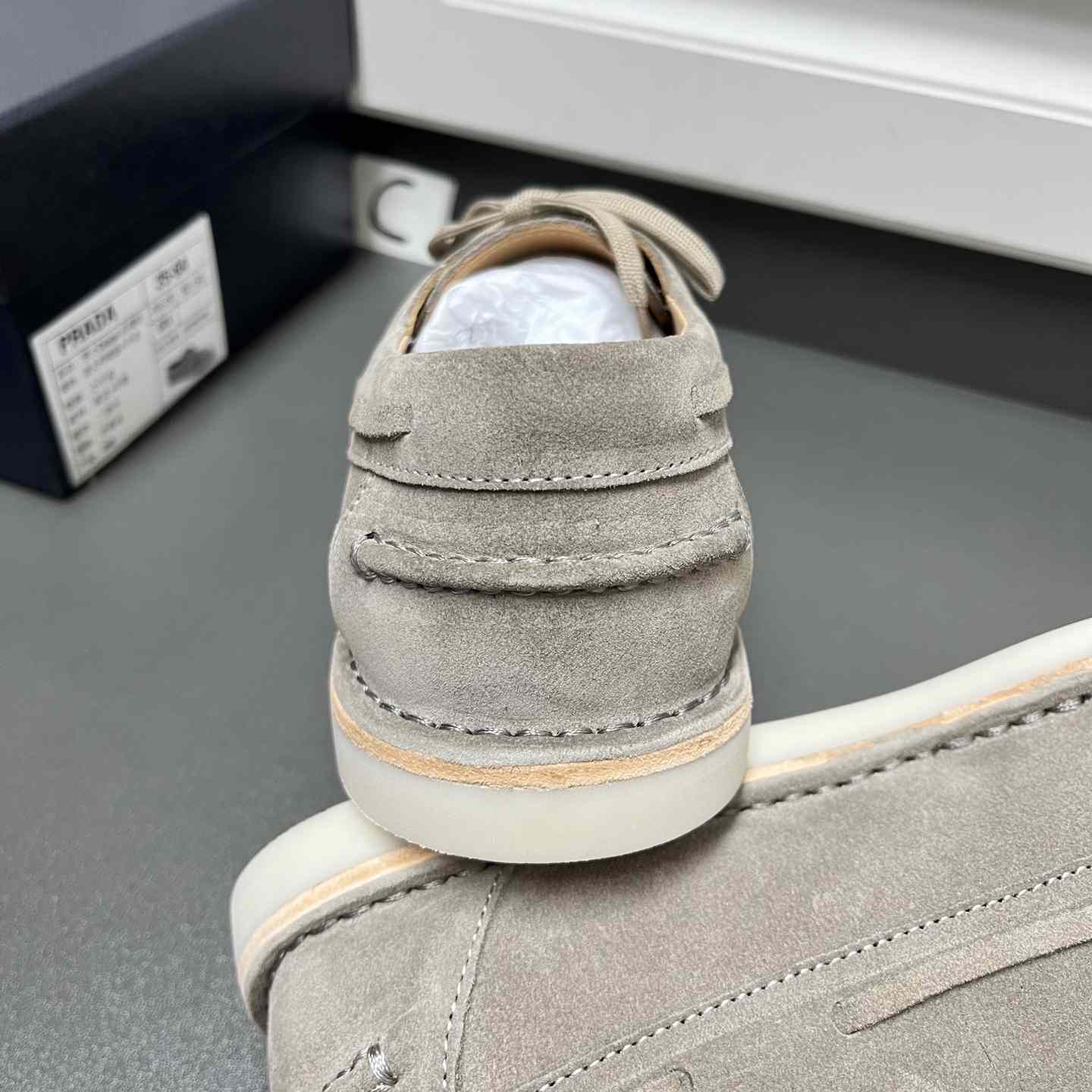 Prada Bleached Suede Loafers - DopestKickz