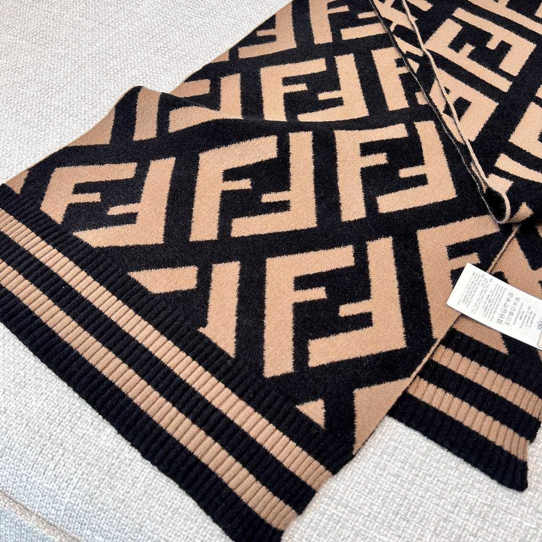 Fendi Scarf Wool Brown - DopestKickz