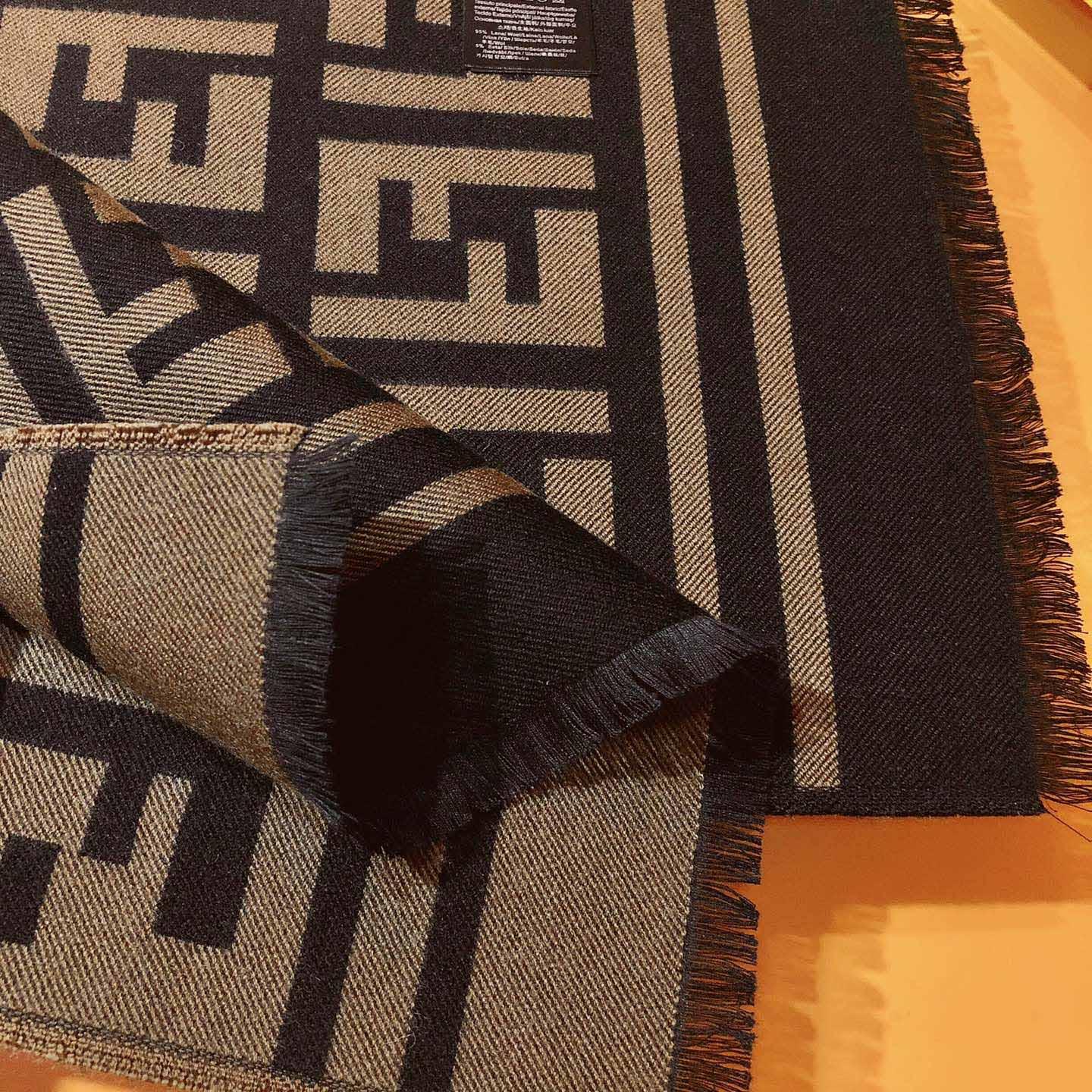 Fendi Scarf Wool Brown - DopestKickz