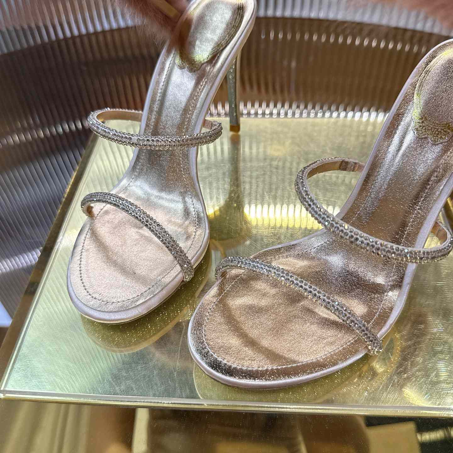 Rene Caovilla Lapin Fur-embellished 95mm Sandal   - DopestKickz