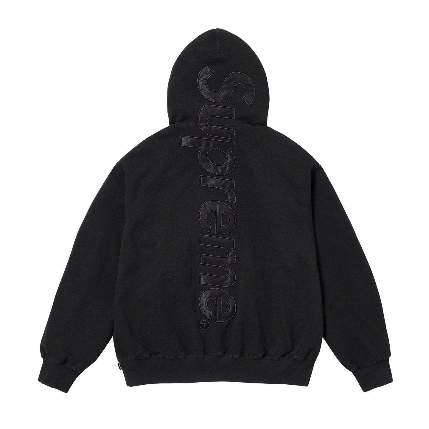 Supreme Satin Appliqué Hooded Sweatshirt - DopestKickz