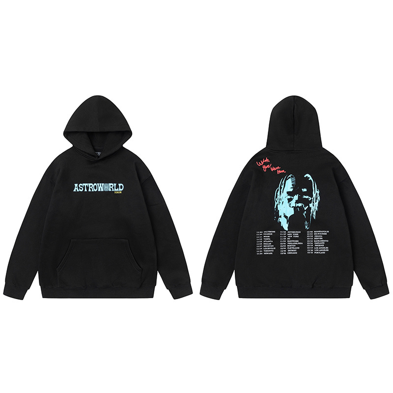 Travis Scott Astroworld Tour Launch Hoodie In Black - DopestKickz